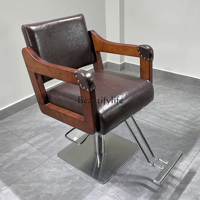 Barber Shop for Hair Salon Solid Wood Vintage Hair Cutting Adjustable Rotating Chair
Barber Shop for Hair Salon Solid Wood Vintage Hair Cutting Adjustable Rotating Chair