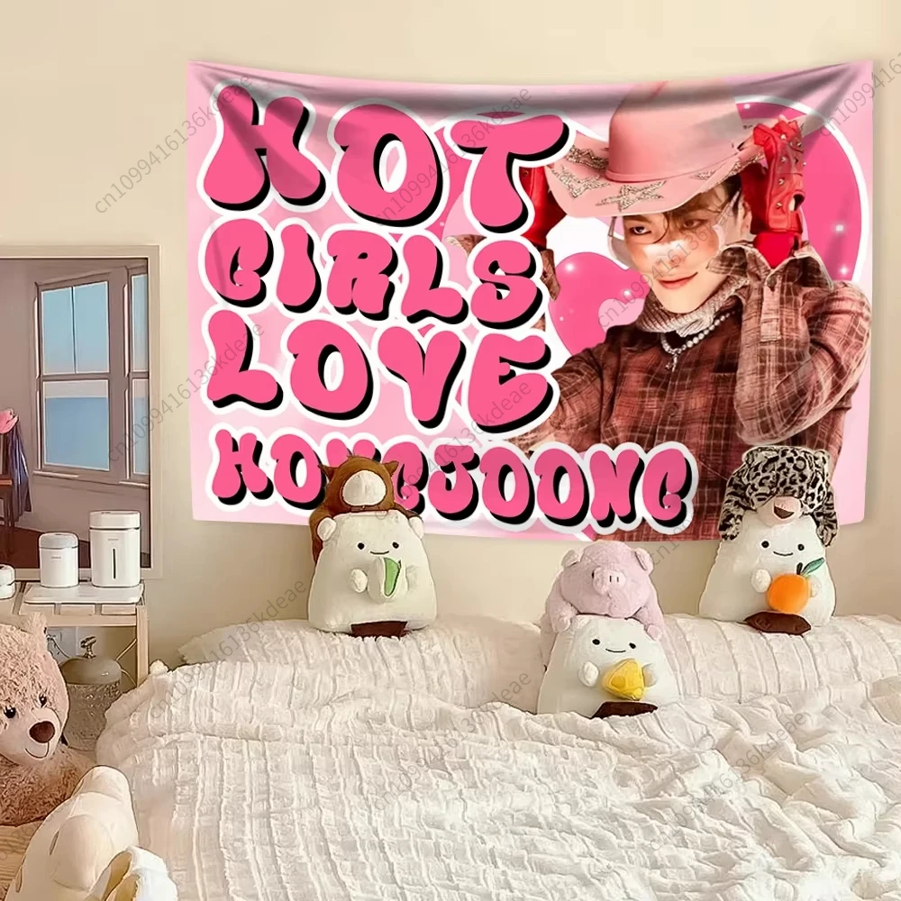 Kpop Boy Poster Tapestry Hongjoongs Pink Flag Tapestry Home Decor Wall Hanging Bedroom Background Cloth Concert Banner Fans Gift
Kpop Boy Poster Tapestry Hongjoongs Pink Flag Tapestry Home Decor Wall Hanging Bedroom Background Cloth Concert Banner Fans Gift