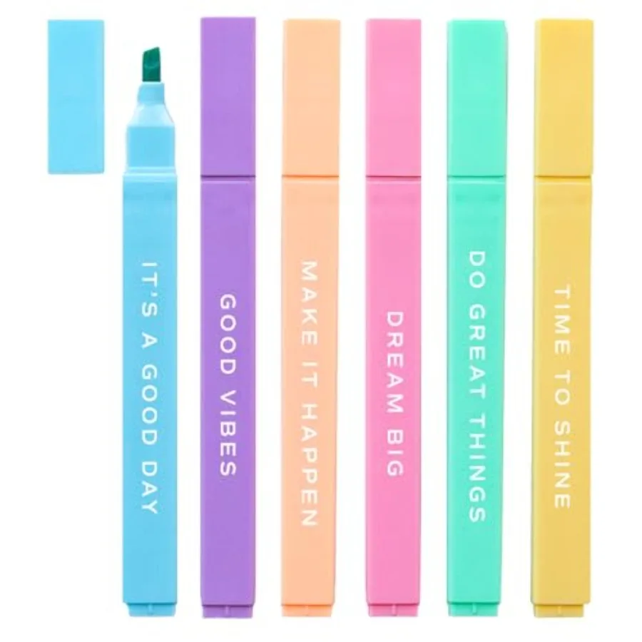 Inspirational Highlighter Set, Pack of 6 No Bleed Highlighters Assorted Pastel Colors for Journaling, Books and Bible Study, Sc
Inspirational Highlighter Set, Pack of 6 No Bleed Highlighters Assorted Pastel Colors for Journaling, Books and Bible Study, Sc