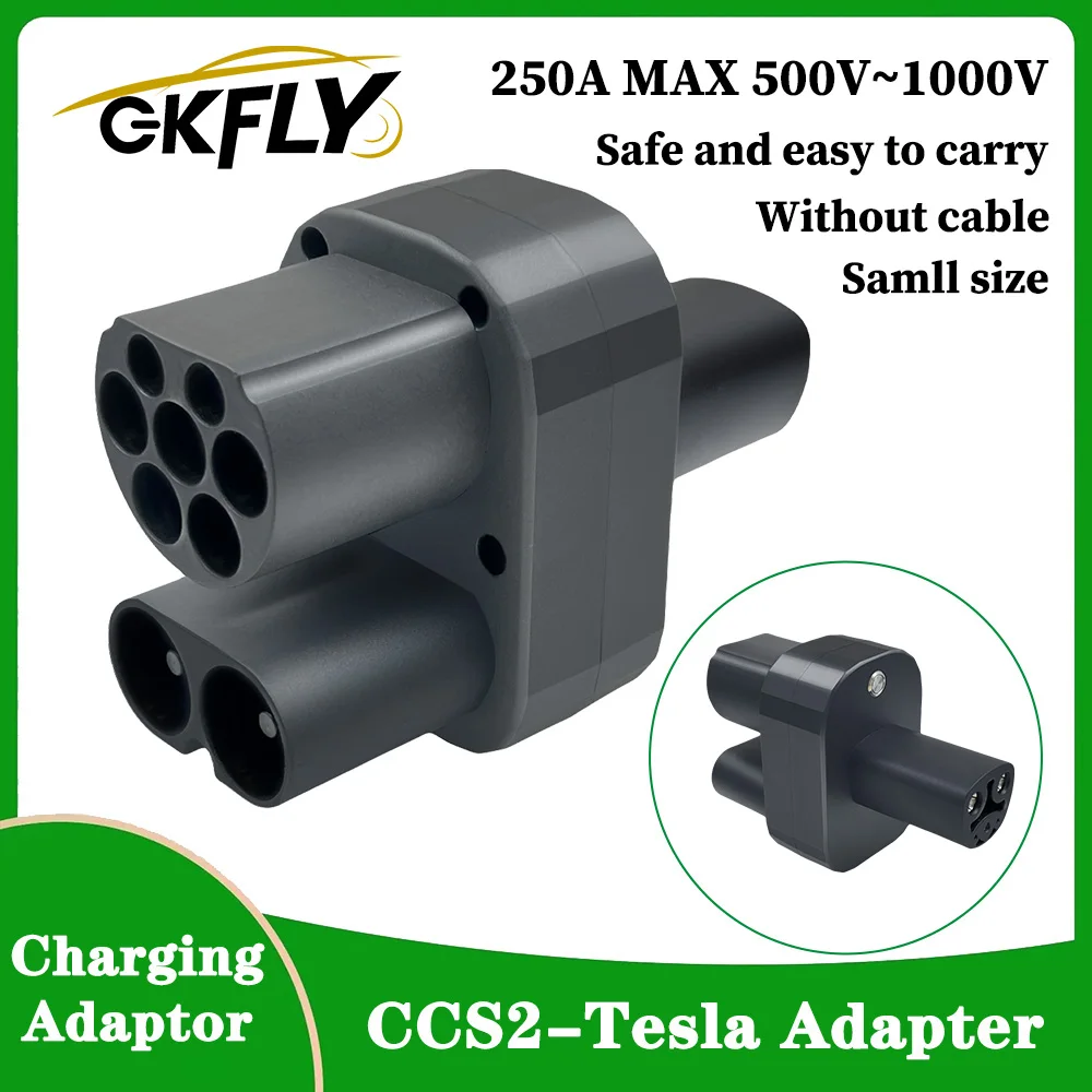 GKFLY EV Charger Adapter AC 32A DC 400A CCS2 to Tesla Electric Vehicle Charging Convertor for Car Charger CCS2 for Model Y/S/3/X
GKFLY EV Charger Adapter AC 32A DC 400A CCS2 to Tesla Electric Vehicle Charging Convertor for Car Charger CCS2 for Model Y/S/3/X