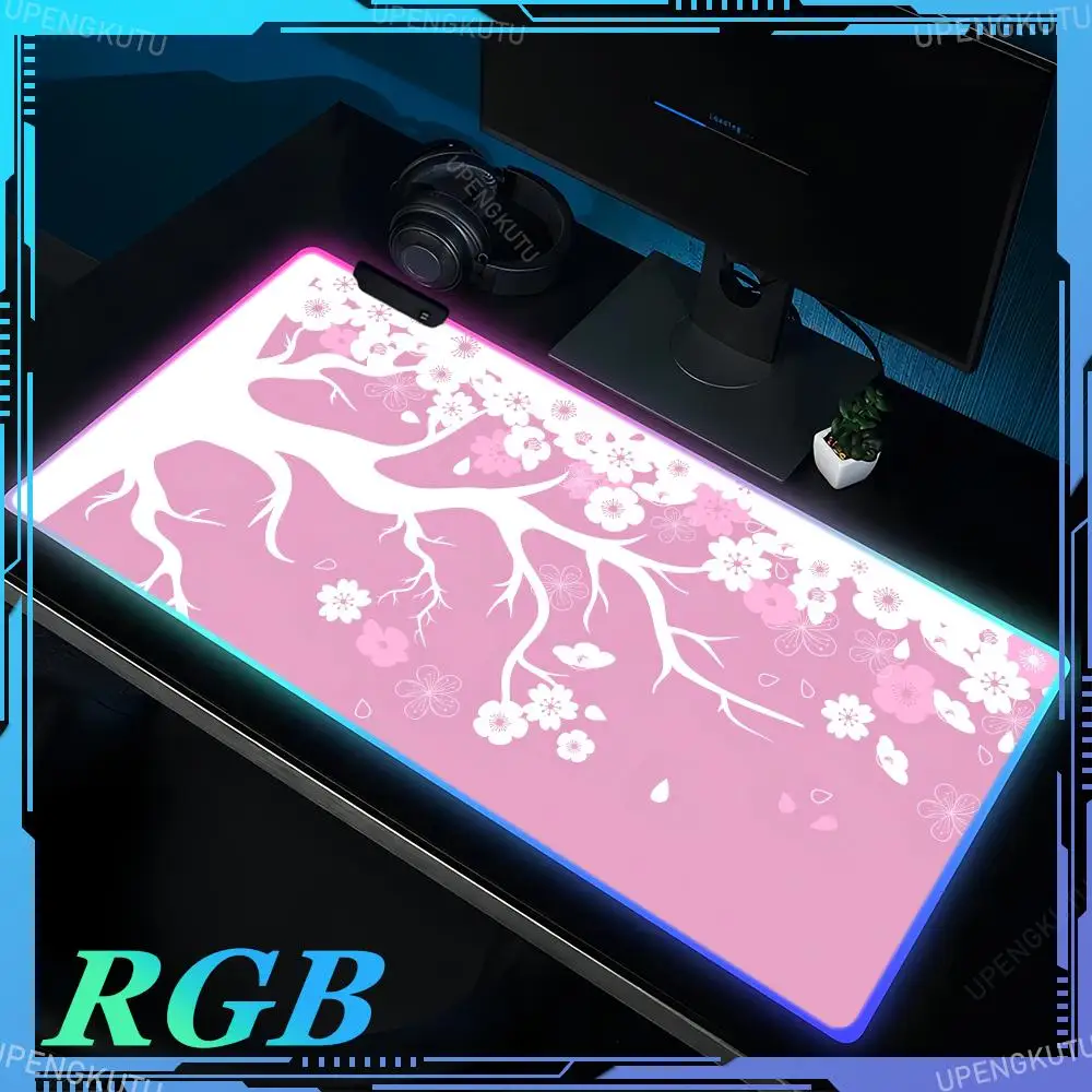 RGB белый игровой коврик для мыши Sakura XXL, розовый компьютерный коврик для клавиатуры, Настольный коврик для компьютера, аксессуары для компьютера, HD светящийся резиновый коврик для мыши
RGB белый игровой коврик для мыши Sakura XXL, розовый компьютерный коврик для клавиатуры, Настольный коврик для компьютера, аксессуары для компьютера, HD светящийся резиновый коврик для мыши