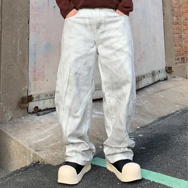 Loosen Wide Leg White Pants Men Hand-painted Spliced Denim Bottoms Man's Fall New Baggy Jeans
Loosen Wide Leg White Pants Men Hand-painted Spliced Denim Bottoms Man's Fall New Baggy Jeans