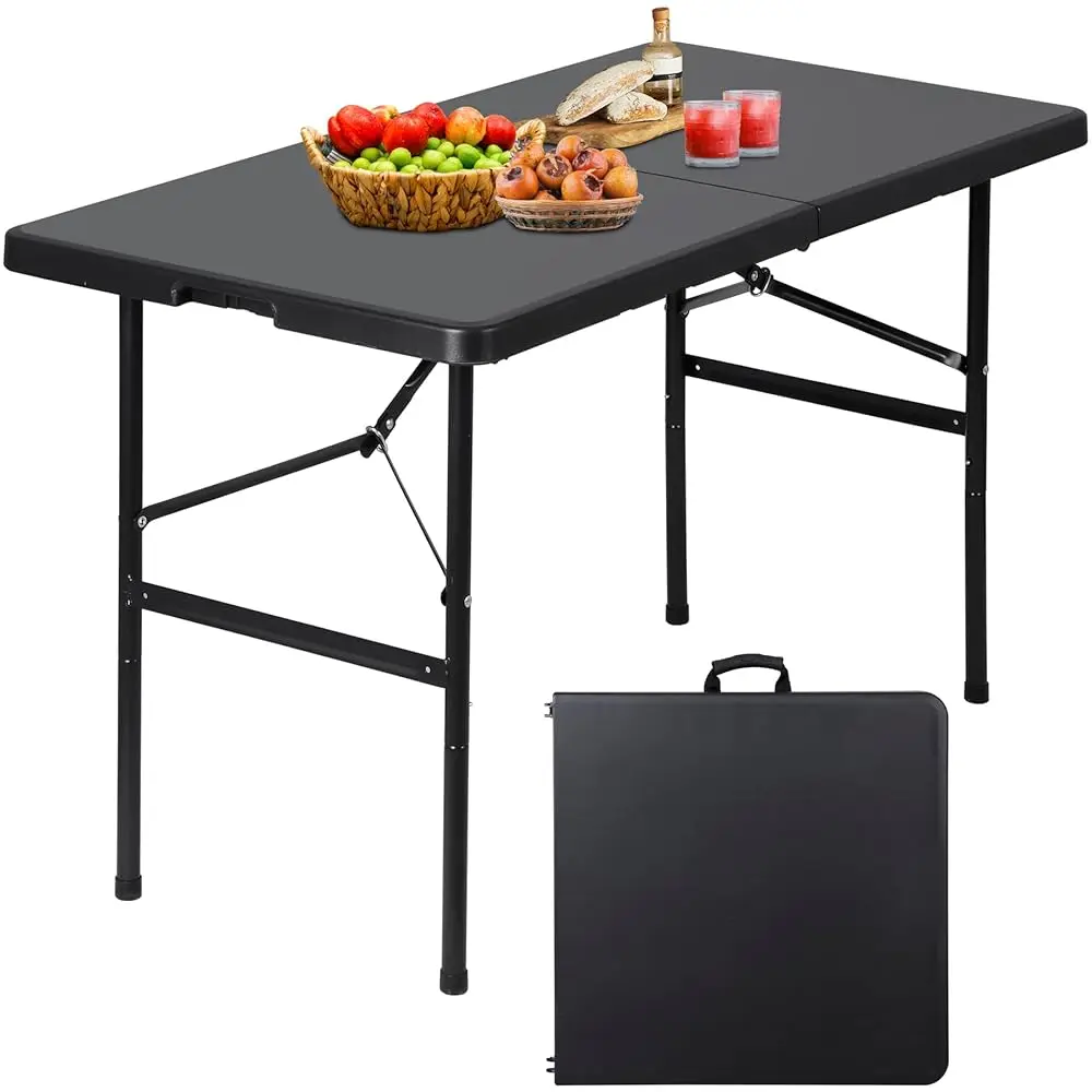 Folding Event Table, Heavy Duty Picnic Table Indoor Outdoor Camping, 4Ft Portable W Handle Lo For Banquet, Black
Folding Event Table, Heavy Duty Picnic Table Indoor Outdoor Camping, 4Ft Portable W Handle Lo For Banquet, Black