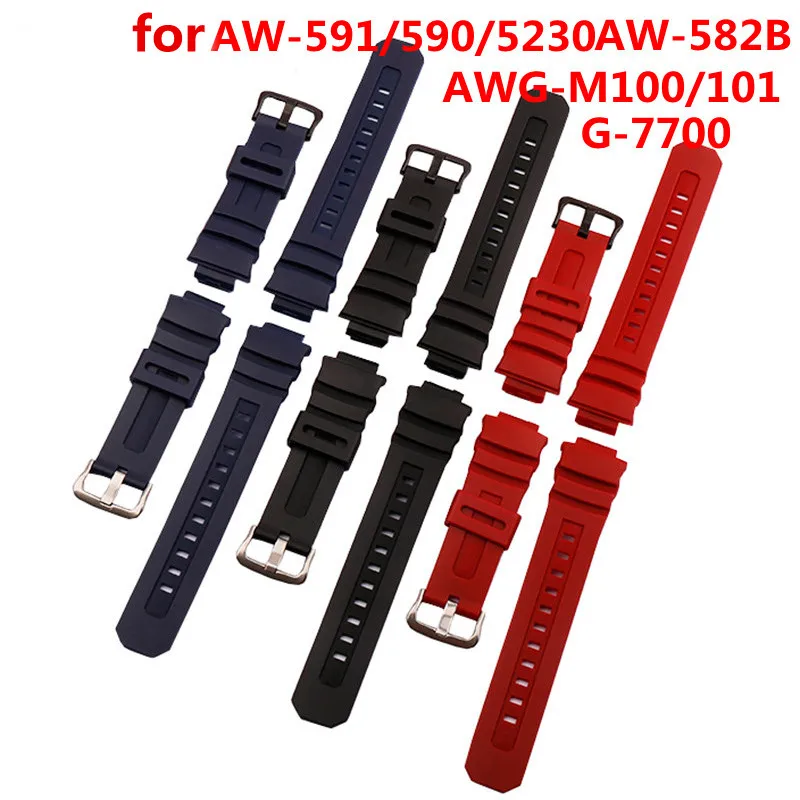 Watch Accessories Resin strap for AW-591/590/5230/282B AWG-M100/101 G-770/7710 men's strap
Watch Accessories Resin strap for AW-591/590/5230/282B AWG-M100/101 G-770/7710 men's strap