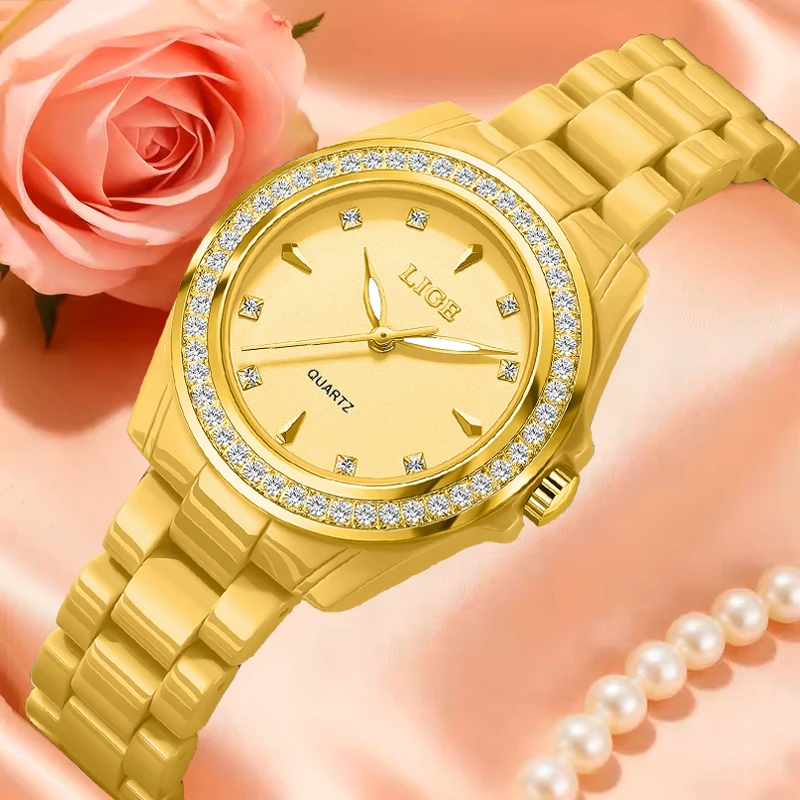 New LIGE Fashion Round Gold Ceramic Ladies Watch Simple Elegant Women's Bracelet Watch Waterproof Quartz Wrist Watches for Women
New LIGE Fashion Round Gold Ceramic Ladies Watch Simple Elegant Women's Bracelet Watch Waterproof Quartz Wrist Watches for Women