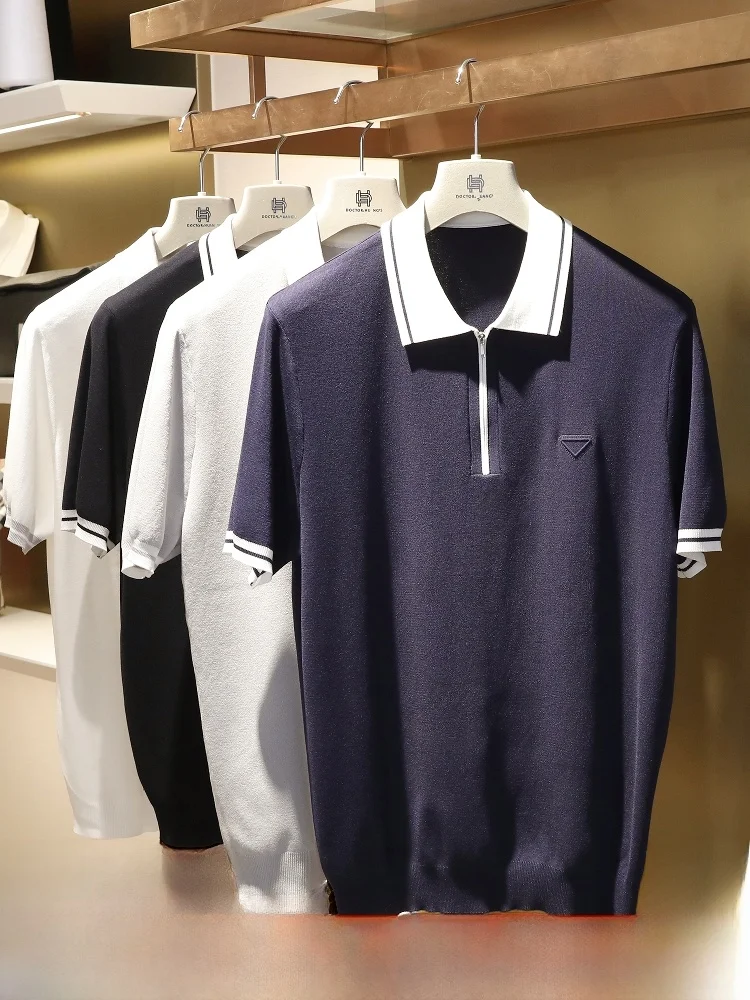 Итальянская роскошная мужская деловая повседневная лоскутная трикотажная футболка ort Sve Stand Fit, летняя одежда
Итальянская роскошная мужская деловая повседневная лоскутная трикотажная футболка ort Sve Stand Fit, летняя одежда