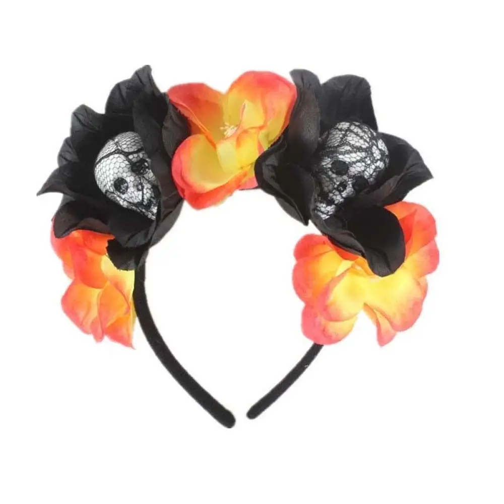 Day of The Dead Halloween Headband Rose Flower Crown Halo Crown Headwear Halloween Skull Hair Hoop Non-slip Simulated Flowers
Day of The Dead Halloween Headband Rose Flower Crown Halo Crown Headwear Halloween Skull Hair Hoop Non-slip Simulated Flowers