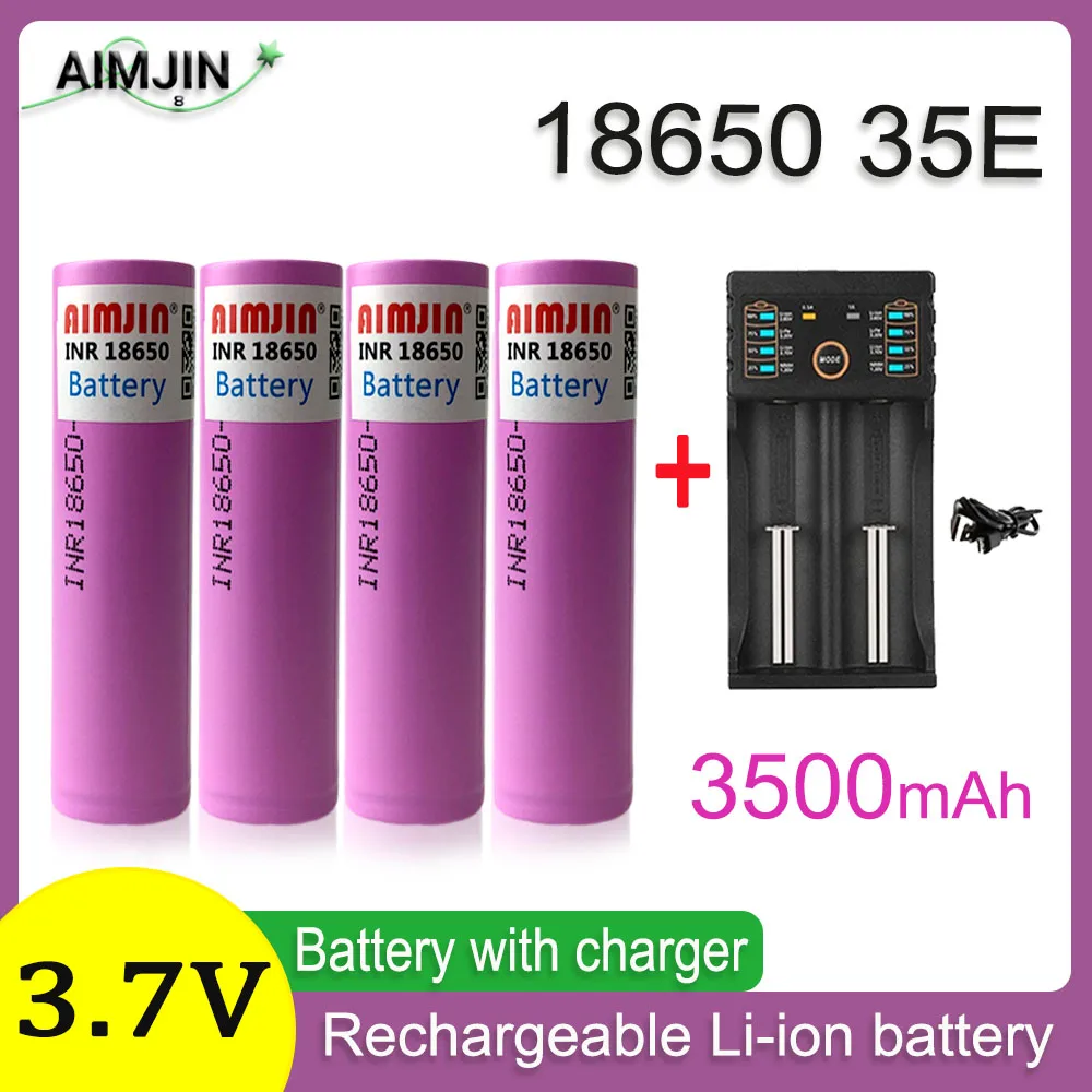 18650 35E 3.7V 3500mAh Rechargeable Battery, For Our Toy Tool Flashlight Battery+USB Charger
18650 35E 3.7V 3500mAh Rechargeable Battery, For Our Toy Tool Flashlight Battery+USB Charger