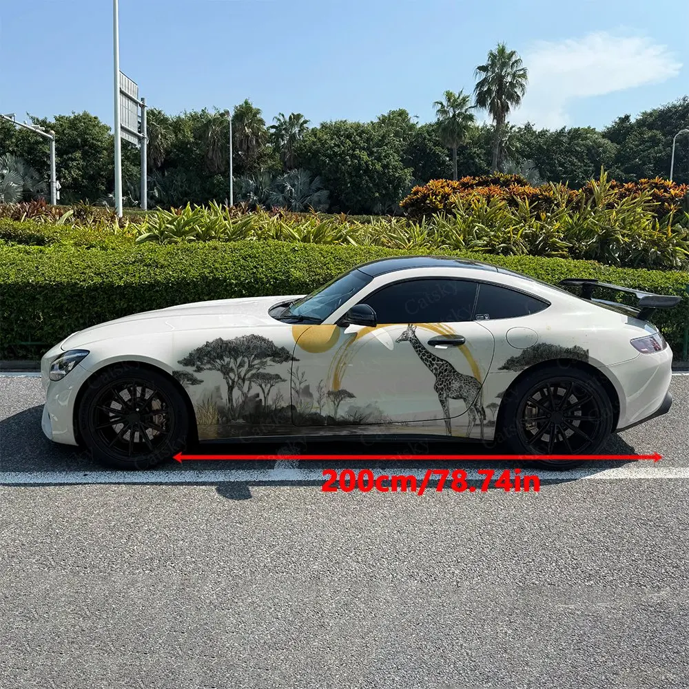 Black And White Ink Giraffe Plant Car Side Wraps, Self-Adhesive PVC Waterproof & Scratch-Resistant Stickers, Car Accessory Gift
Black And White Ink Giraffe Plant Car Side Wraps, Self-Adhesive PVC Waterproof & Scratch-Resistant Stickers, Car Accessory Gift