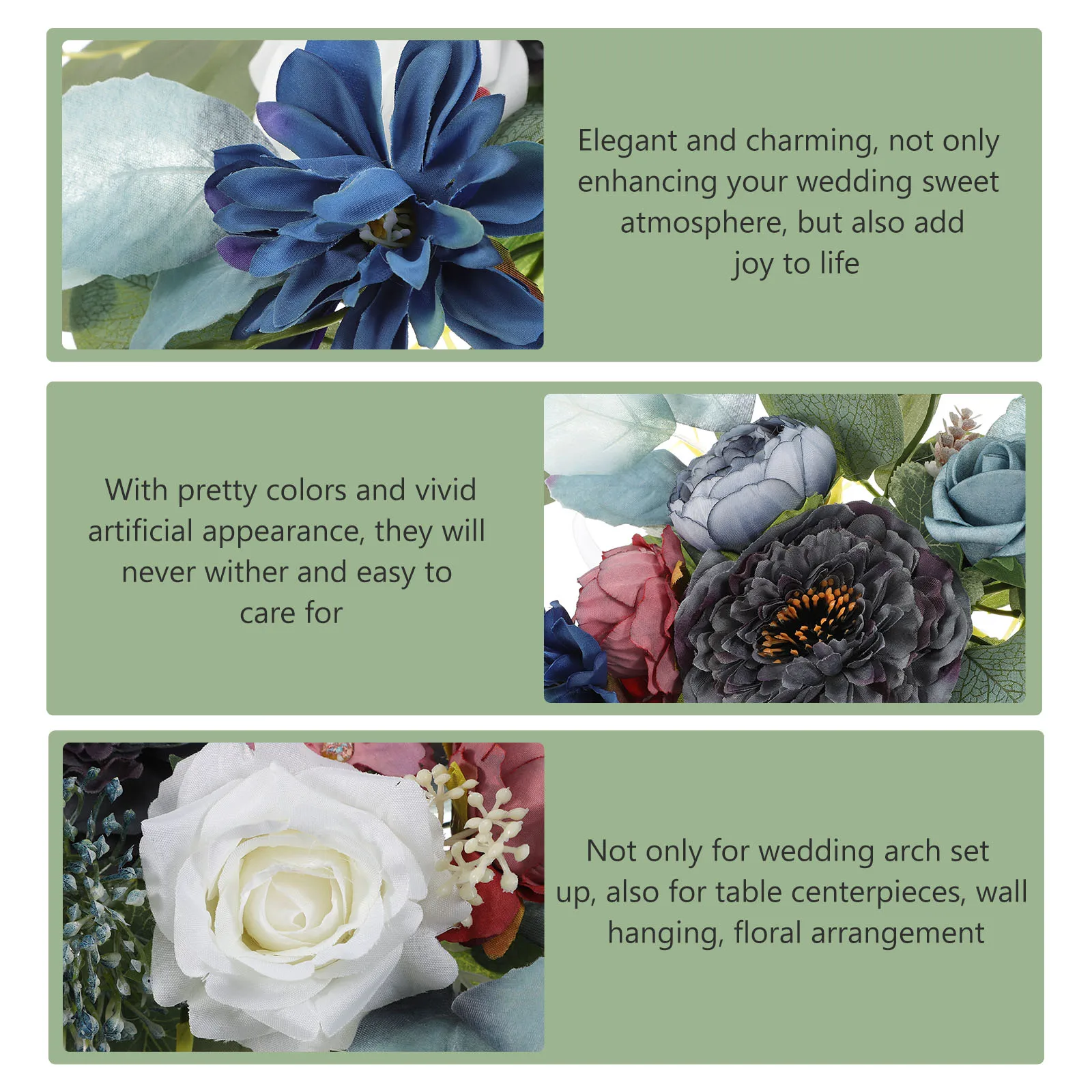 2Pcs Wedding Arch Flowers Decorations Elegant for Ceremony Floral Arrangements Wreath Green Backdrop Aisle Simulated Silk
2Pcs Wedding Arch Flowers Decorations Elegant for Ceremony Floral Arrangements Wreath Green Backdrop Aisle Simulated Silk