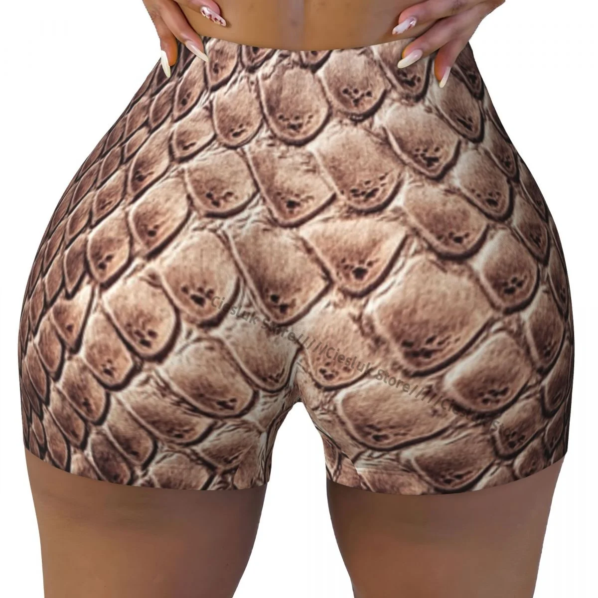 Sexy tight hip sports shorts Snake Skin Texture Print fitness women's comfortable yoga shorts
Sexy tight hip sports shorts Snake Skin Texture Print fitness women's comfortable yoga shorts