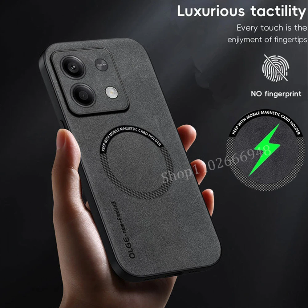 For Magsafe Phone Case For Xiaomi Redmi Note 13 14 12 Pro Plus 5G Magnetic Wireless Charging Sheepskin Leather Back Cover Funda
For Magsafe Phone Case For Xiaomi Redmi Note 13 14 12 Pro Plus 5G Magnetic Wireless Charging Sheepskin Leather Back Cover Funda