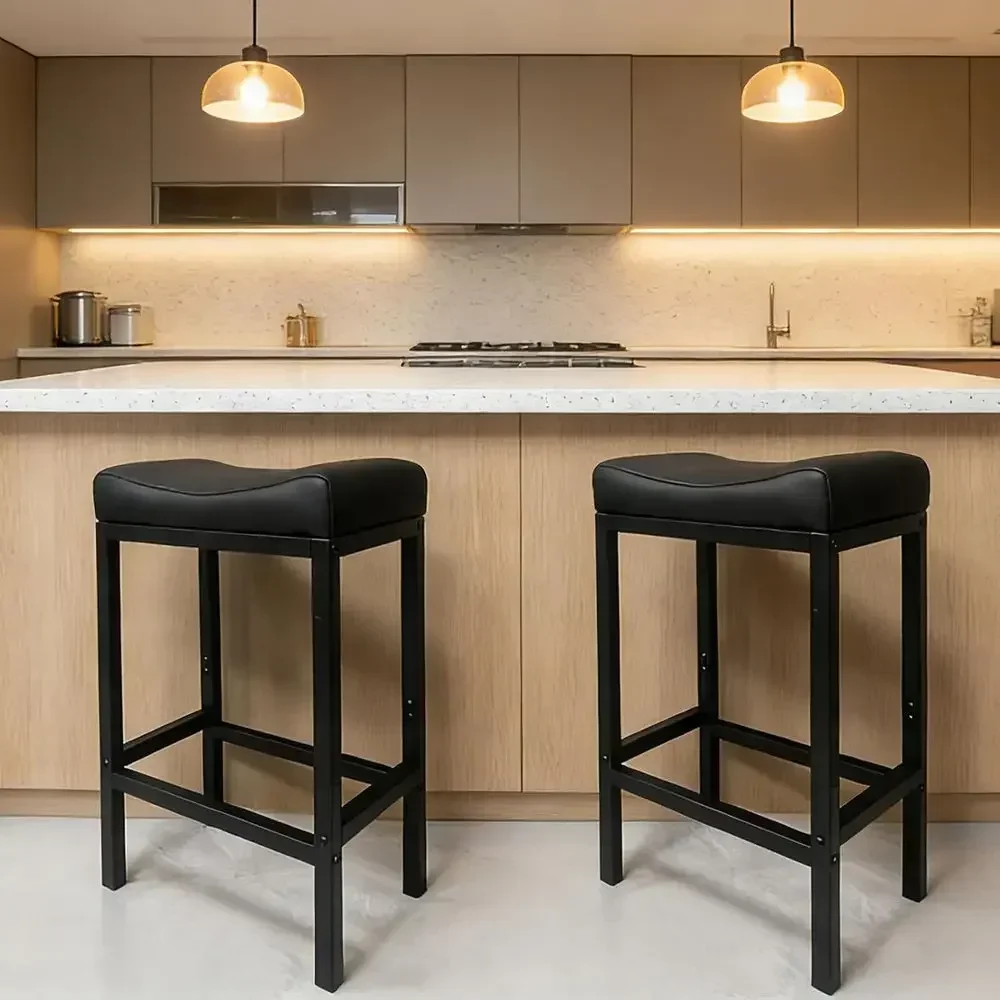 Set of 2 30 High-Back Counter Height Bar Stools with Faux Leather Seats, 300 LB Capacity for Kitchen Island or Counter
Set of 2 30 High-Back Counter Height Bar Stools with Faux Leather Seats, 300 LB Capacity for Kitchen Island or Counter