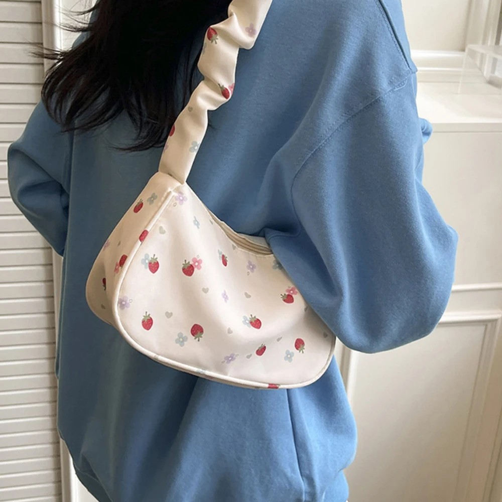 Женская сумка подмышки, компактная большая сумка с принтом, сумка в форме полумесяца, модная плиссированная сумка на ремешке для документов, небольших собраний 
Женская сумка подмышки, компактная большая сумка с принтом, сумка в форме полумесяца, модная плиссированная сумка на ремешке для документов, небольших собраний