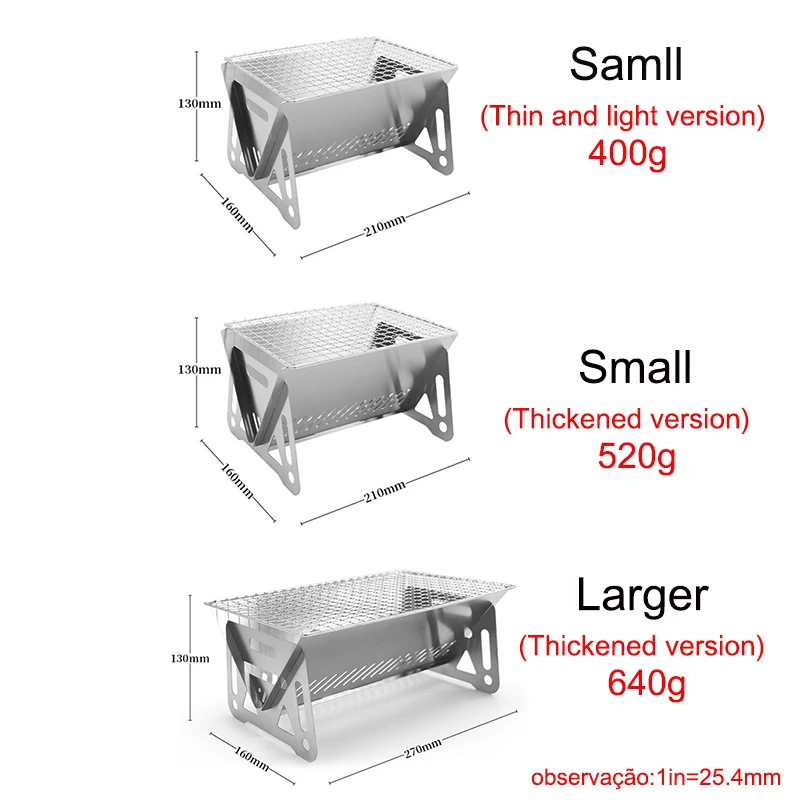 Portable Folding Barbecue Grill Heating Stoves Multifunction Camping BBQ Grill Rack Net Firewood Stove Stainless steel BBQ Grill
Portable Folding Barbecue Grill Heating Stoves Multifunction Camping BBQ Grill Rack Net Firewood Stove Stainless steel BBQ Grill