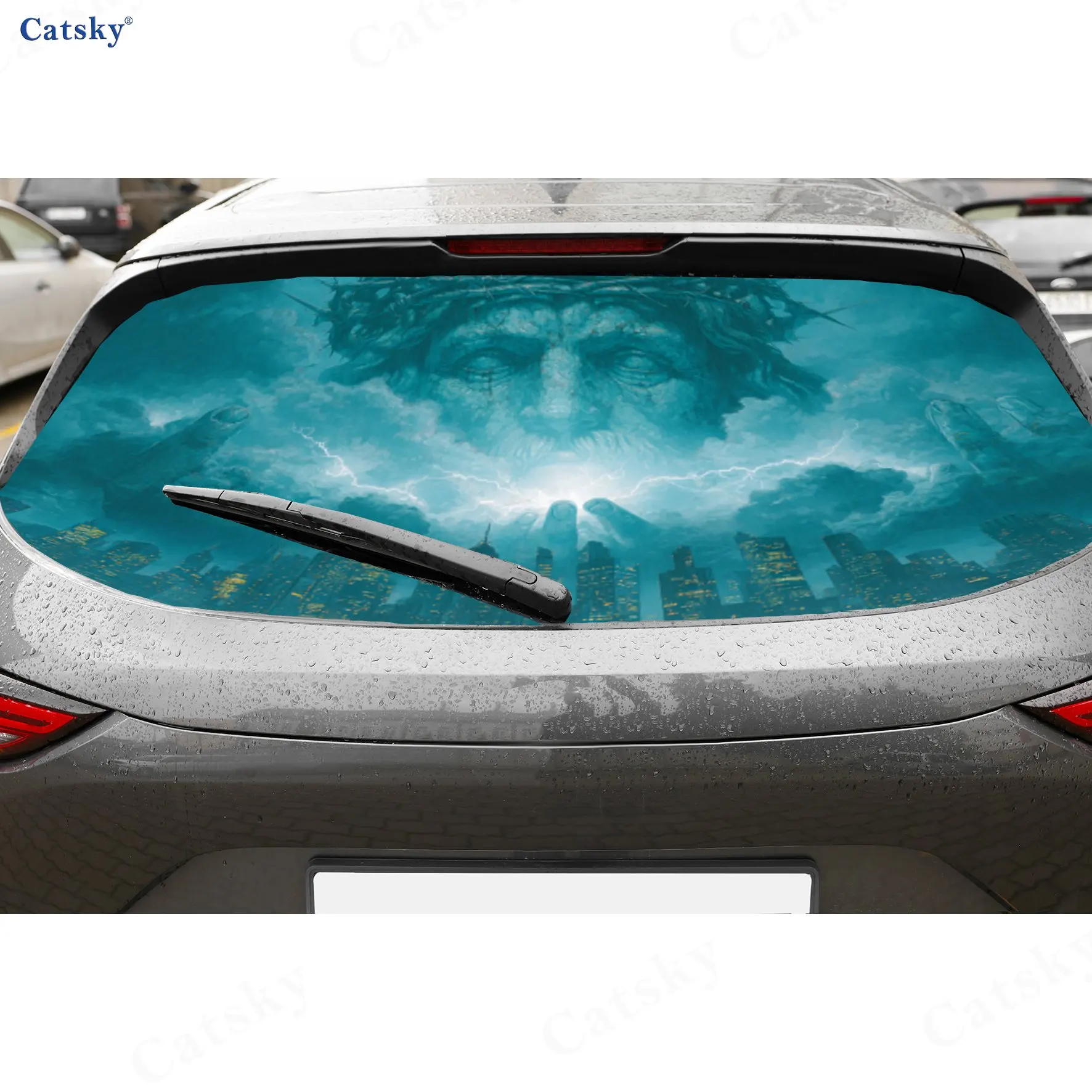 Religious Themed Hand of God Jesus PVC Perforated Car Vinyl Wraps, Durable Car Windshield Sticker, Waterproof Car Window Decal
Religious Themed Hand of God Jesus PVC Perforated Car Vinyl Wraps, Durable Car Windshield Sticker, Waterproof Car Window Decal