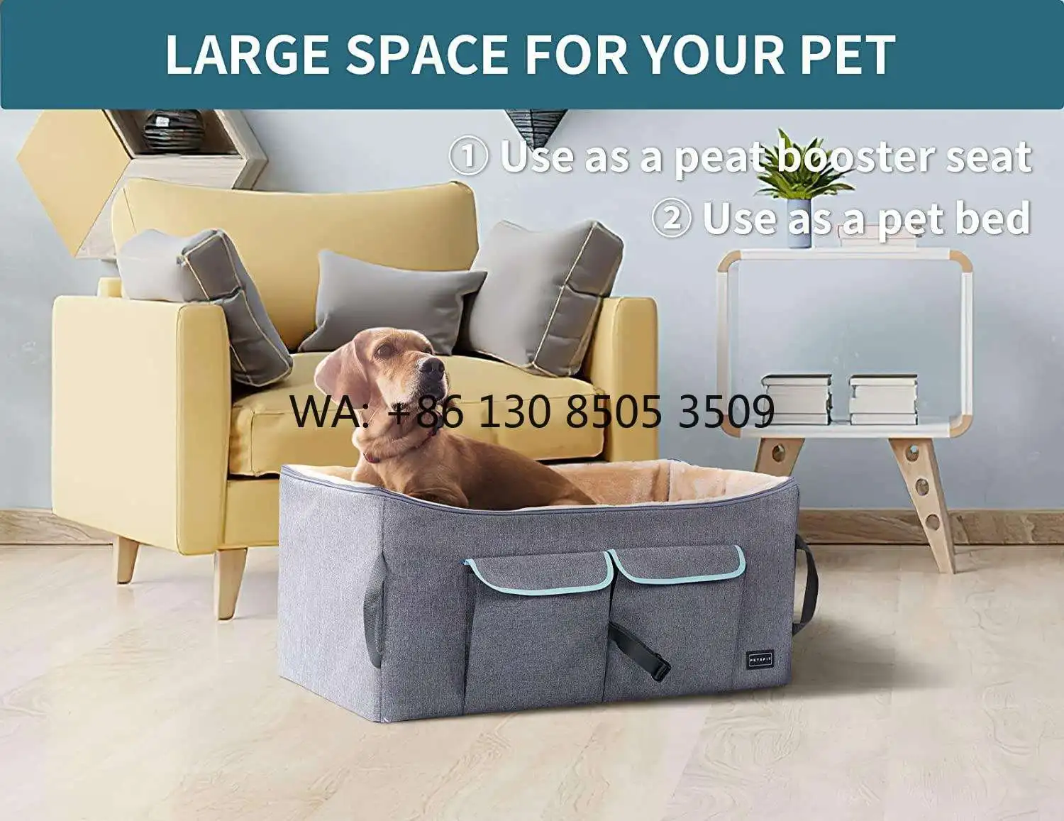Customized Washable Cushion and Storage Pocket Dog Car Seat Pet Travel Dog Booster Seat with Safety Belt for Medium Dogs
Customized Washable Cushion and Storage Pocket Dog Car Seat Pet Travel Dog Booster Seat with Safety Belt for Medium Dogs