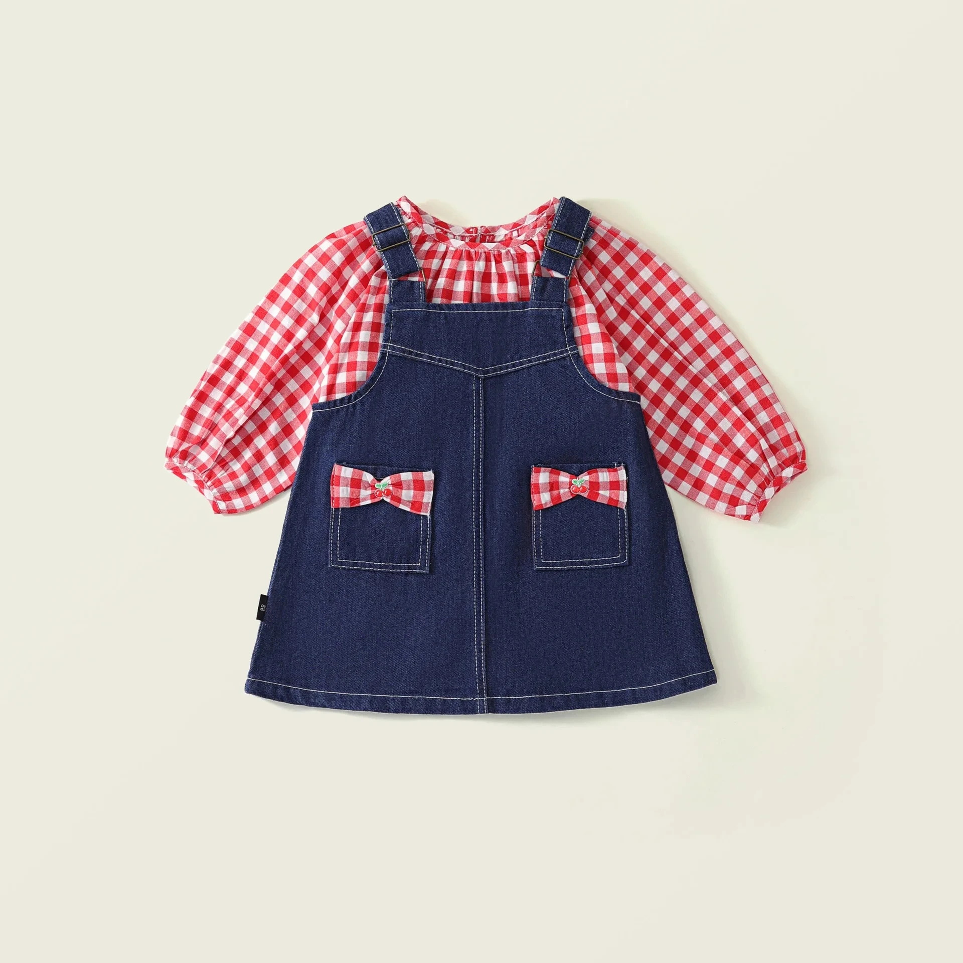 Sweet Girl Set Spring and Autumn Baby Red Checkered Top+Cowboy Strap Skirt Two Piece Set Children's Clothing kids
Sweet Girl Set Spring and Autumn Baby Red Checkered Top+Cowboy Strap Skirt Two Piece Set Children's Clothing kids