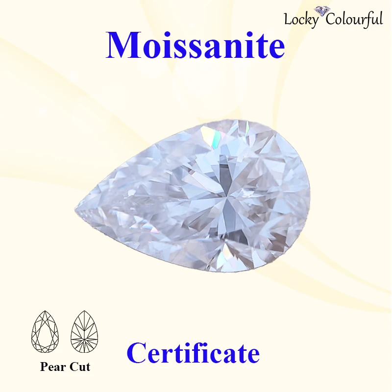Moissanite Pear Cut VVS1 Super D Color Charms with GRA Certificate Beads for Diy Jewelry Making Pendant Earrings Materials
Moissanite Pear Cut VVS1 Super D Color Charms with GRA Certificate Beads for Diy Jewelry Making Pendant Earrings Materials