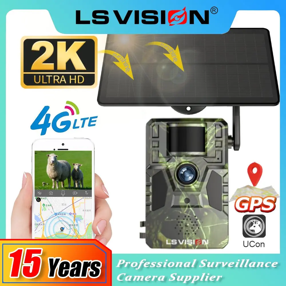 LS VISION 4G Solar Wildlife 12MP 2K Trail Camera GPS IR Night Vision PIR Motion Activated Wild Camera Outdoor Hunting Monitoring
LS VISION 4G Solar Wildlife 12MP 2K Trail Camera GPS IR Night Vision PIR Motion Activated Wild Camera Outdoor Hunting Monitoring