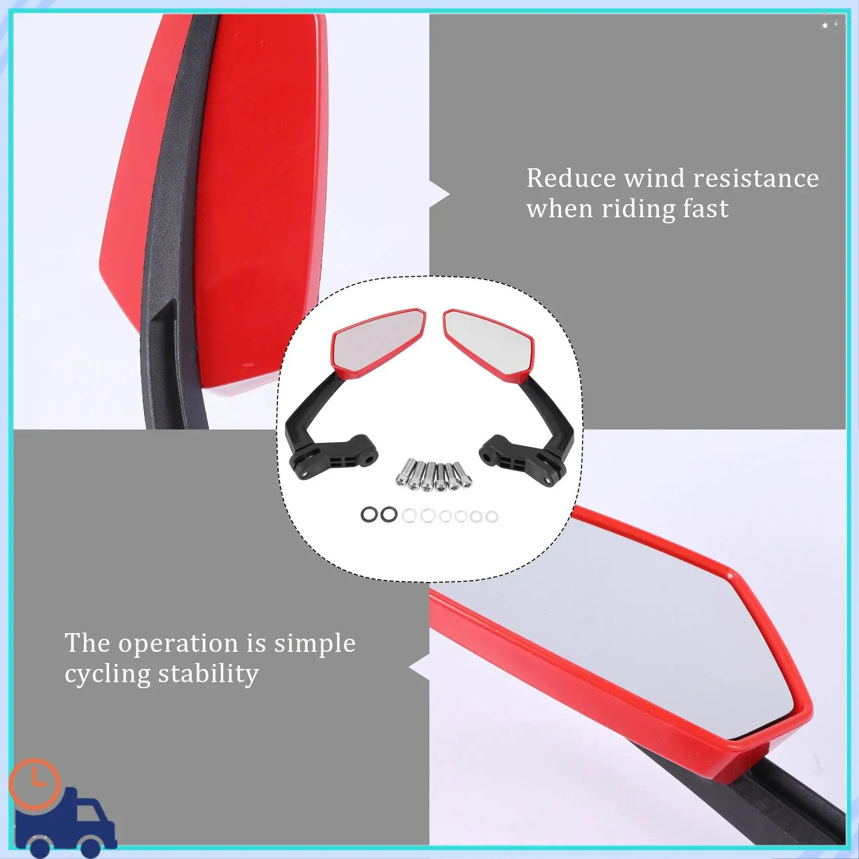 Motorcycle Rearview Mirror With M8 Clockwise And Counterclockwise Threaded Bolts ATV Moped Scooter Cruiser Roller Red
Motorcycle Rearview Mirror With M8 Clockwise And Counterclockwise Threaded Bolts ATV Moped Scooter Cruiser Roller Red