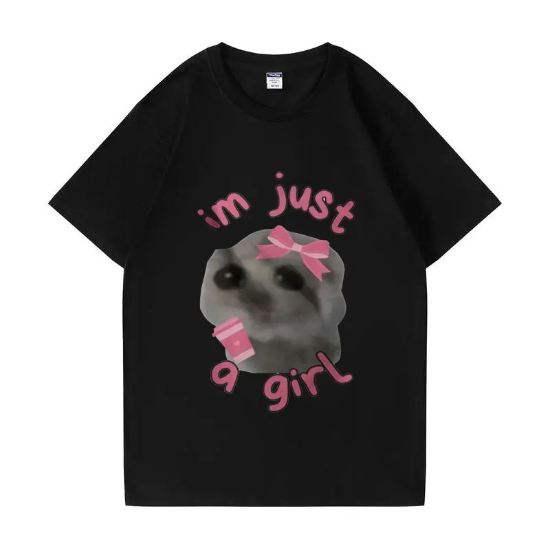 Hamster Meme Gift Meme T-shirt Im Iust A Girl Funny Graphic T Shirts Men Women's Summer Fashion Oversized Short Sleeves Tees Man
Hamster Meme Gift Meme T-shirt Im Iust A Girl Funny Graphic T Shirts Men Women's Summer Fashion Oversized Short Sleeves Tees Man