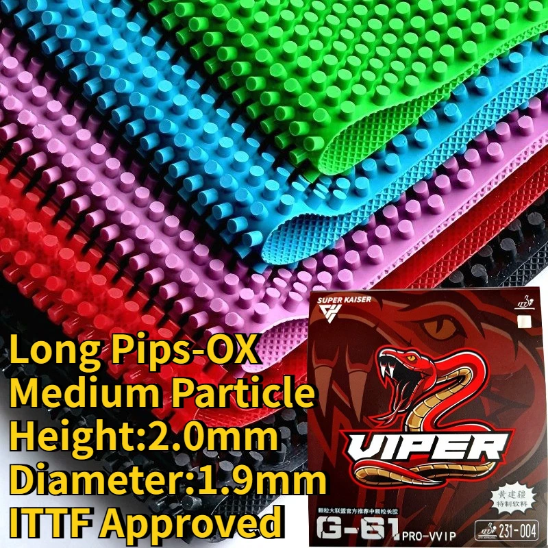 Super Kaiser G-61 PRO-VVIP OX Long Pips Table Tennis Rubber Ultra-Soft Anti-Spin Medium Particle Ping Pong Rubber ITTF Approved
Super Kaiser G-61 PRO-VVIP OX Long Pips Table Tennis Rubber Ultra-Soft Anti-Spin Medium Particle Ping Pong Rubber ITTF Approved