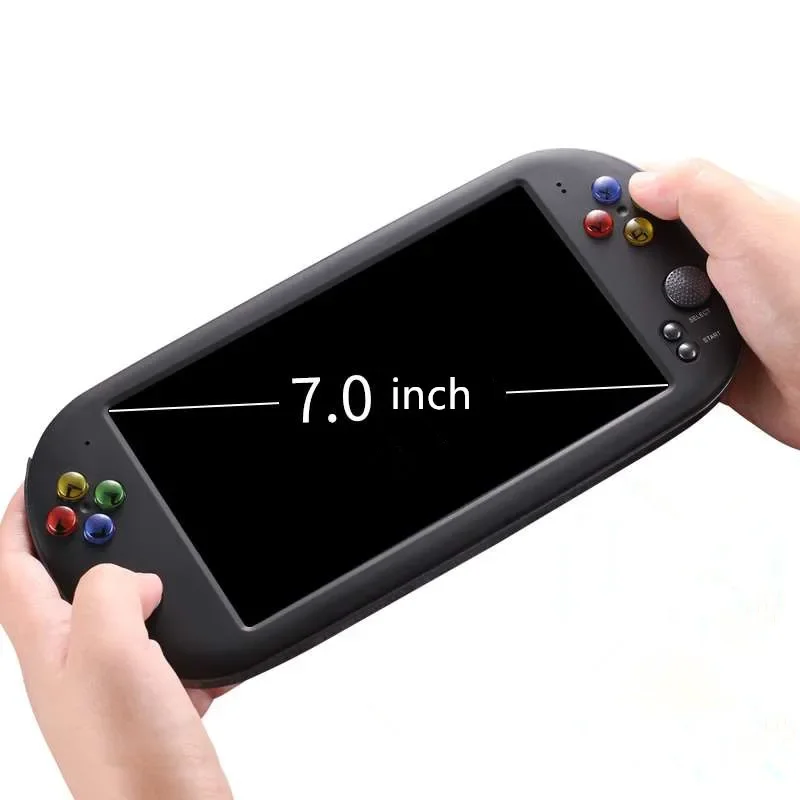 Big screen 7 inch HD handheld game console arcade NES nostalgic FC games 8G mp4 music e-book MP3 player recorder TV OUT output
Big screen 7 inch HD handheld game console arcade NES nostalgic FC games 8G mp4 music e-book MP3 player recorder TV OUT output