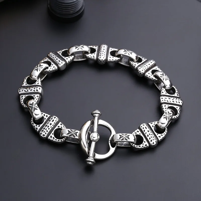 bracelet for men and women thick type Korean style niche Thai silver retro punk & rock trendy unique ornament
bracelet for men and women thick type Korean style niche Thai silver retro punk & rock trendy unique ornament