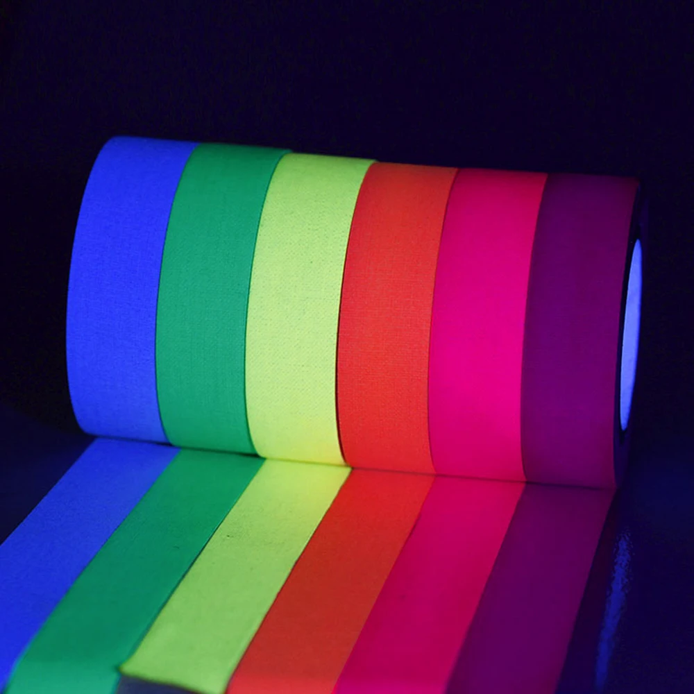 UV Gaffer Fluorescent Tape Matt Night Self-Adhesive Glow In The Dark Luminous Tape For Party Floors Stages Whiteboard 6pcs/Set
UV Gaffer Fluorescent Tape Matt Night Self-Adhesive Glow In The Dark Luminous Tape For Party Floors Stages Whiteboard 6pcs/Set