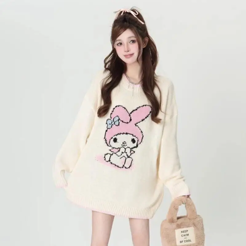 Long Sleeved Sweater Women's Autumn Round Neck Mid Length Knitted Top Sanrio Hello Kitty Kawaii Anime Fashion Casual Pants Set
Long Sleeved Sweater Women's Autumn Round Neck Mid Length Knitted Top Sanrio Hello Kitty Kawaii Anime Fashion Casual Pants Set