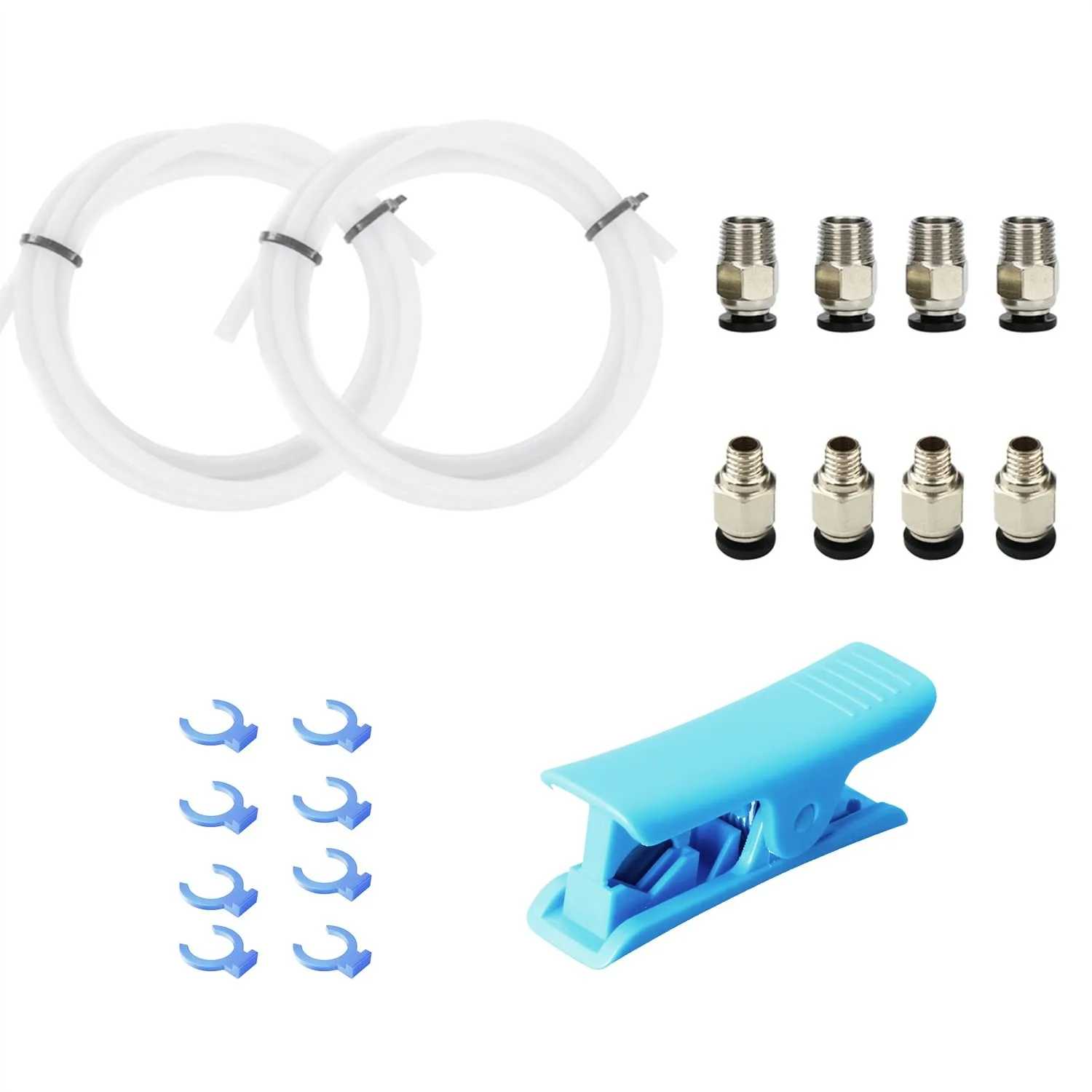 Bowden Tube 2M for 1.75mm Filament with PC4-M6 & PC4-M10 Fittings and Tube Cutter
Bowden Tube 2M for 1.75mm Filament with PC4-M6 & PC4-M10 Fittings and Tube Cutter