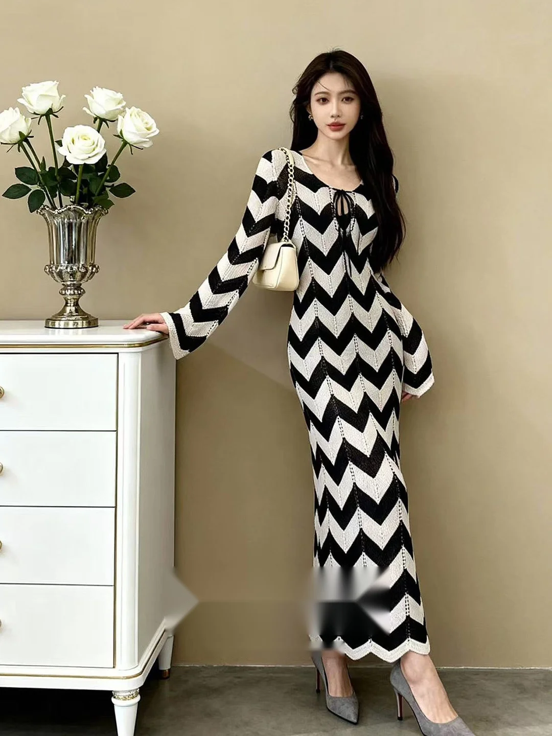 Spring 2026 New Sle Knitted Slim Fit V-Ne Bla White Striped Beach Holiday Dr High Waist A-Line Casual Ladies Dr
Spring 2026 New Sle Knitted Slim Fit V-Ne Bla White Striped Beach Holiday Dr High Waist A-Line Casual Ladies Dr