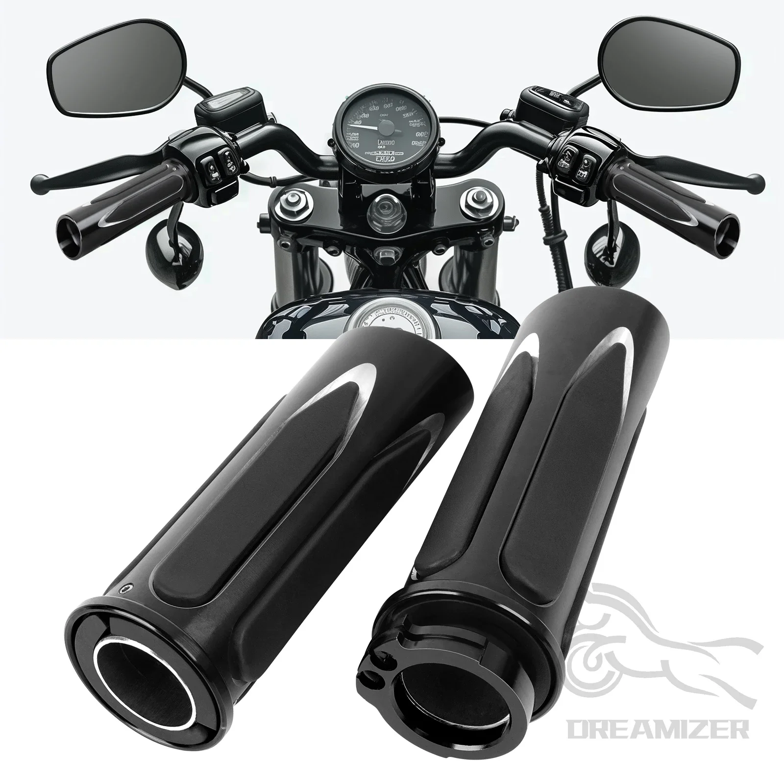 1" Hand Grips Motorcycle 25mm Black/Chrome Handlebar For Harley Sportster XL Touring FLHR FLHT Dyna Softail V-Rod Hand Controls
1" Hand Grips Motorcycle 25mm Black/Chrome Handlebar For Harley Sportster XL Touring FLHR FLHT Dyna Softail V-Rod Hand Controls