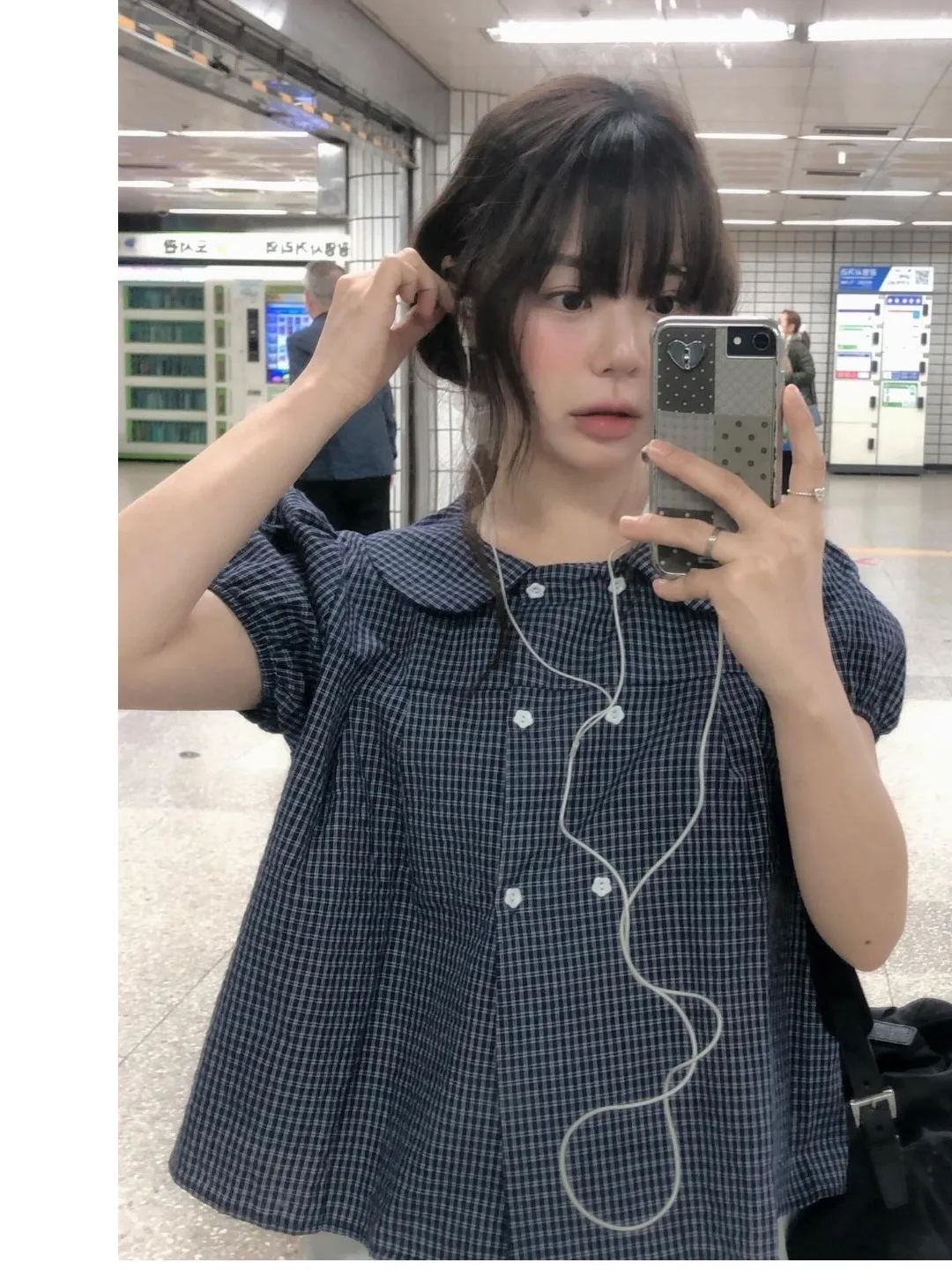 Retro Japanese Plaid Doll Collar Double Button Bubble Sleeve Shirt Women's Small Size Wooden Cake Half Skirt Set Casual ...
Retro Japanese Plaid Doll Collar Double Button Bubble Sleeve Shirt Women's Small Size Wooden Cake Half Skirt Set Casual ...