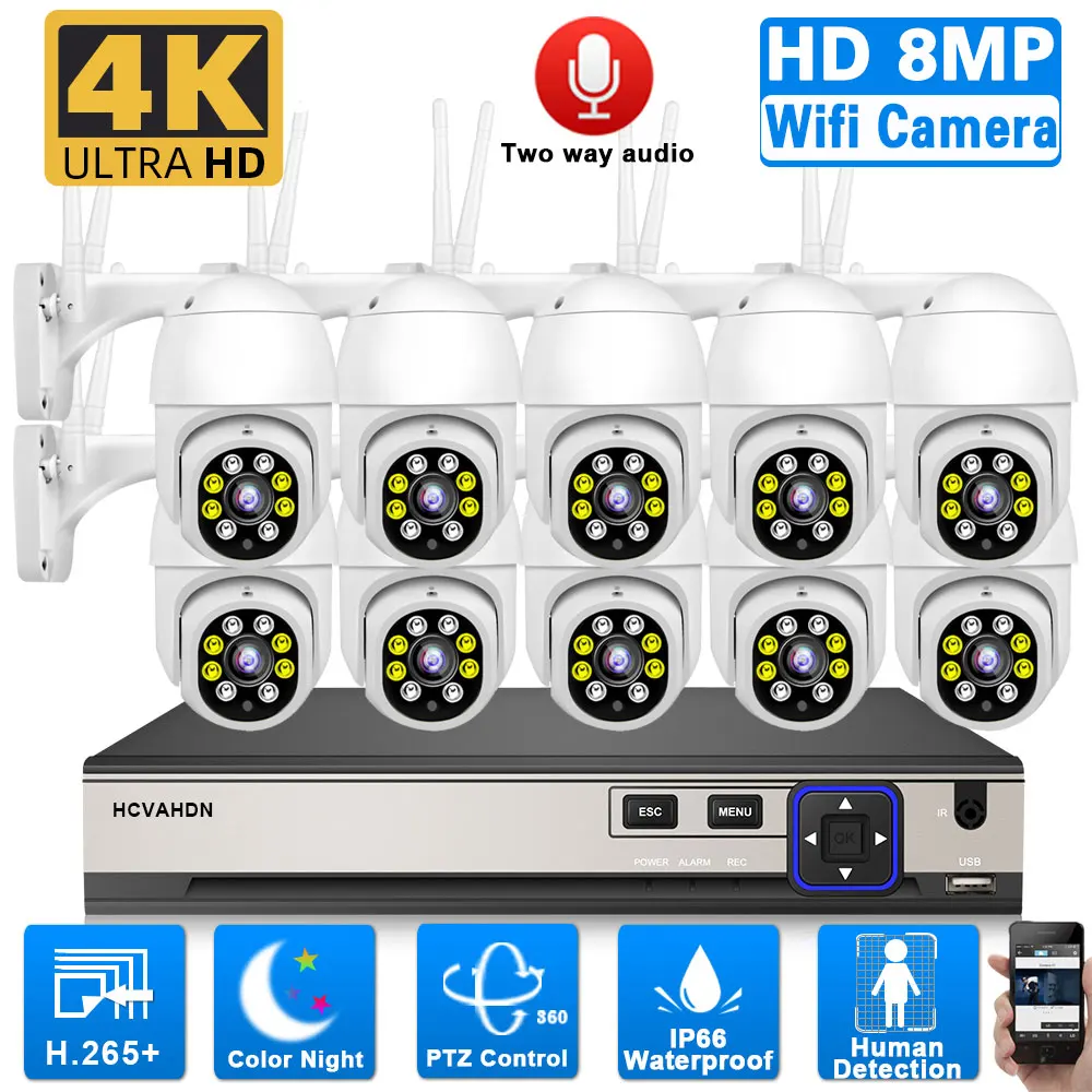 8-канальная 4K Ultra HD сетевая система видеонаблюдения 8MP POE NVR с 4K автоматическим отслеживанием Wi-Fi PTZ IP-камера XMEYE IP Cam Set 10CH
8-канальная 4K Ultra HD сетевая система видеонаблюдения 8MP POE NVR с 4K автоматическим отслеживанием Wi-Fi PTZ IP-камера XMEYE IP Cam Set 10CH