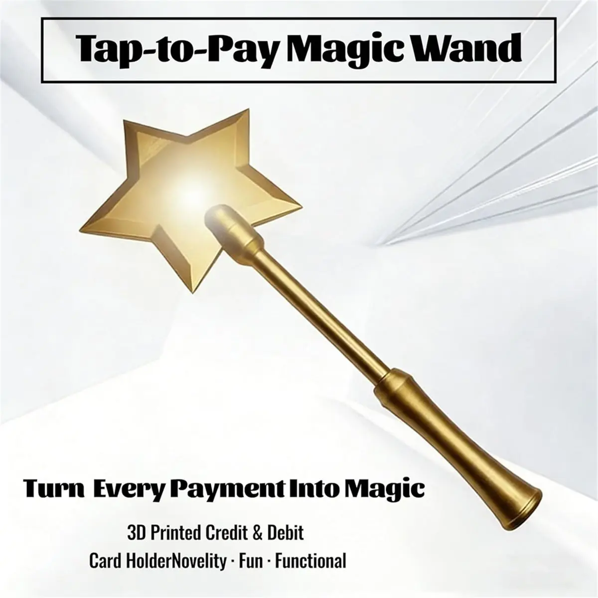 Magic Fairy Fairy Wand Credit Card Holder Fairy Wand Credit Card Holder 3D Printed Tap to Pay-Contactless Payment Holder
Magic Fairy Fairy Wand Credit Card Holder Fairy Wand Credit Card Holder 3D Printed Tap to Pay-Contactless Payment Holder