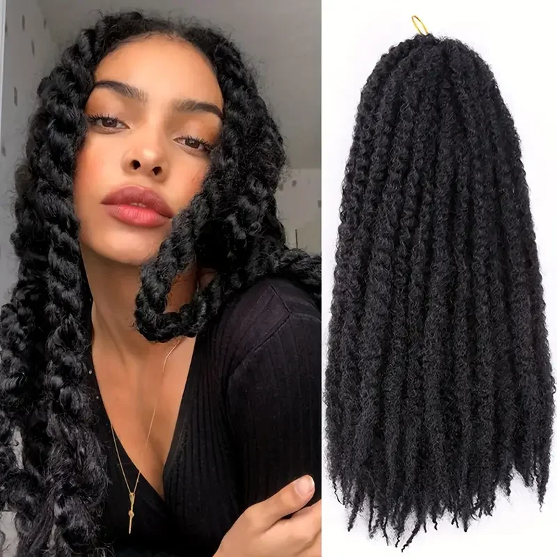 1/3/8 Packs 18 Inch Marley Hair Crochet Braids Long Afro Kinky Twist Crochet Hair for Women Synthetic Braiding Hair Extensions
1/3/8 Packs 18 Inch Marley Hair Crochet Braids Long Afro Kinky Twist Crochet Hair for Women Synthetic Braiding Hair Extensions