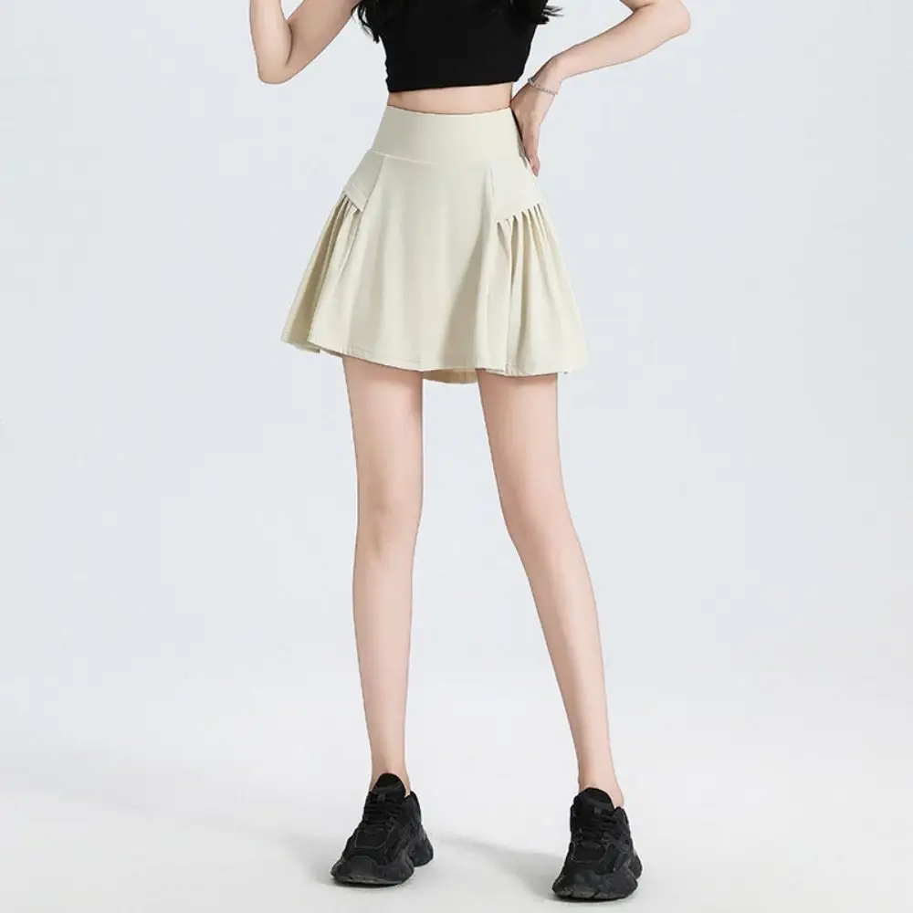 Breathable High Waist Pleated Skirt Anti-glare Solid Color Sports Pants Skirt Fitness Clothes Fake Two Pieces Tennis Short Skirt
Breathable High Waist Pleated Skirt Anti-glare Solid Color Sports Pants Skirt Fitness Clothes Fake Two Pieces Tennis Short Skirt