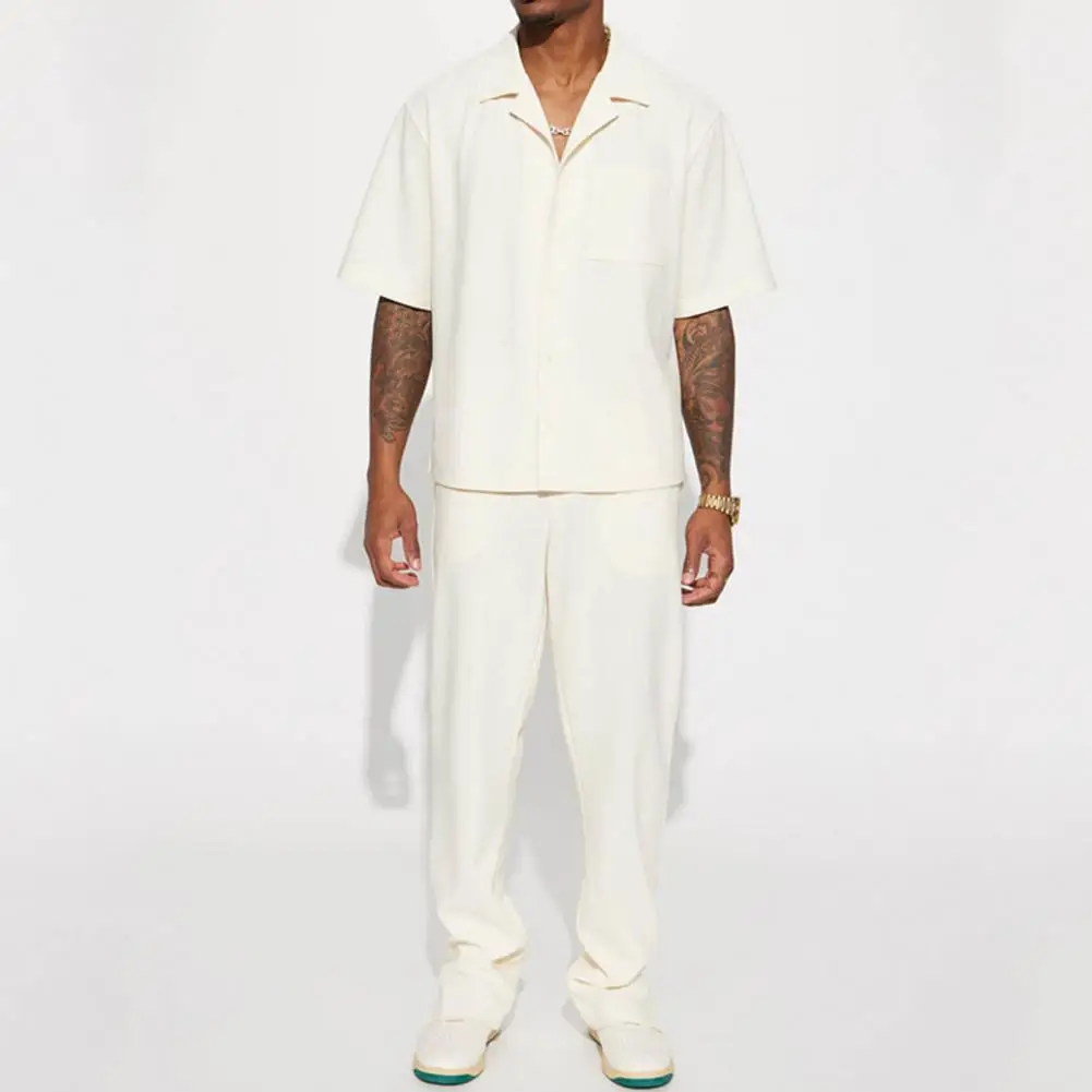 2026 Spring and autumn Cuban style fashion men's shirt trend casual multi-button loose long sleeve pants beach suit
2026 Spring and autumn Cuban style fashion men's shirt trend casual multi-button loose long sleeve pants beach suit