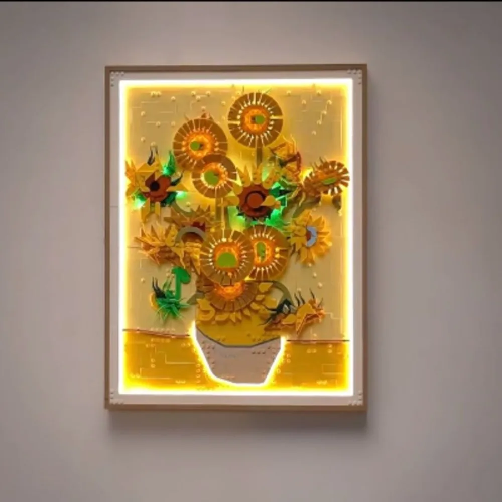 New product Moc creative sunflower model building block decoration Vincent van Gogh Sunflowers3D art mural building block set Di
New product Moc creative sunflower model building block decoration Vincent van Gogh Sunflowers3D art mural building block set Di