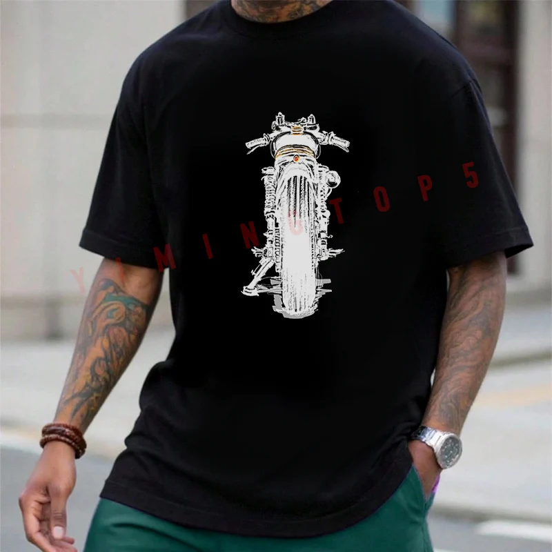 Cafe Racer From Behind, Classic Motorcycle T-Shirt Cotton Men Summer Casual Short Sleeve Round Neck Tees
Cafe Racer From Behind, Classic Motorcycle T-Shirt Cotton Men Summer Casual Short Sleeve Round Neck Tees