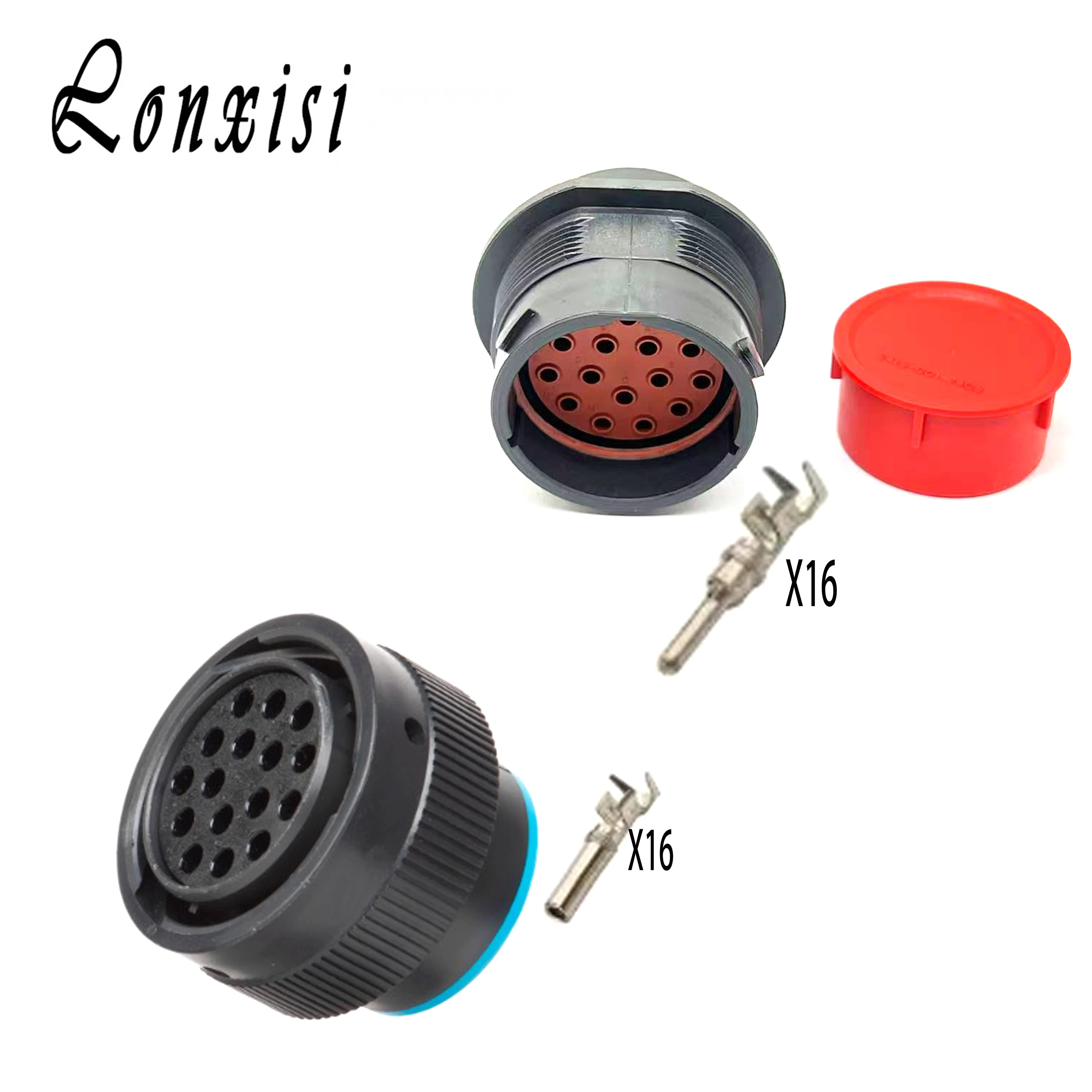 1/5 Sets 16 Pin HDP26-24-16SE HDP24-24-16PE Deutsch Male Female Connector Automobile Agricultural Machine Heavy Truck Plug
1/5 Sets 16 Pin HDP26-24-16SE HDP24-24-16PE Deutsch Male Female Connector Automobile Agricultural Machine Heavy Truck Plug