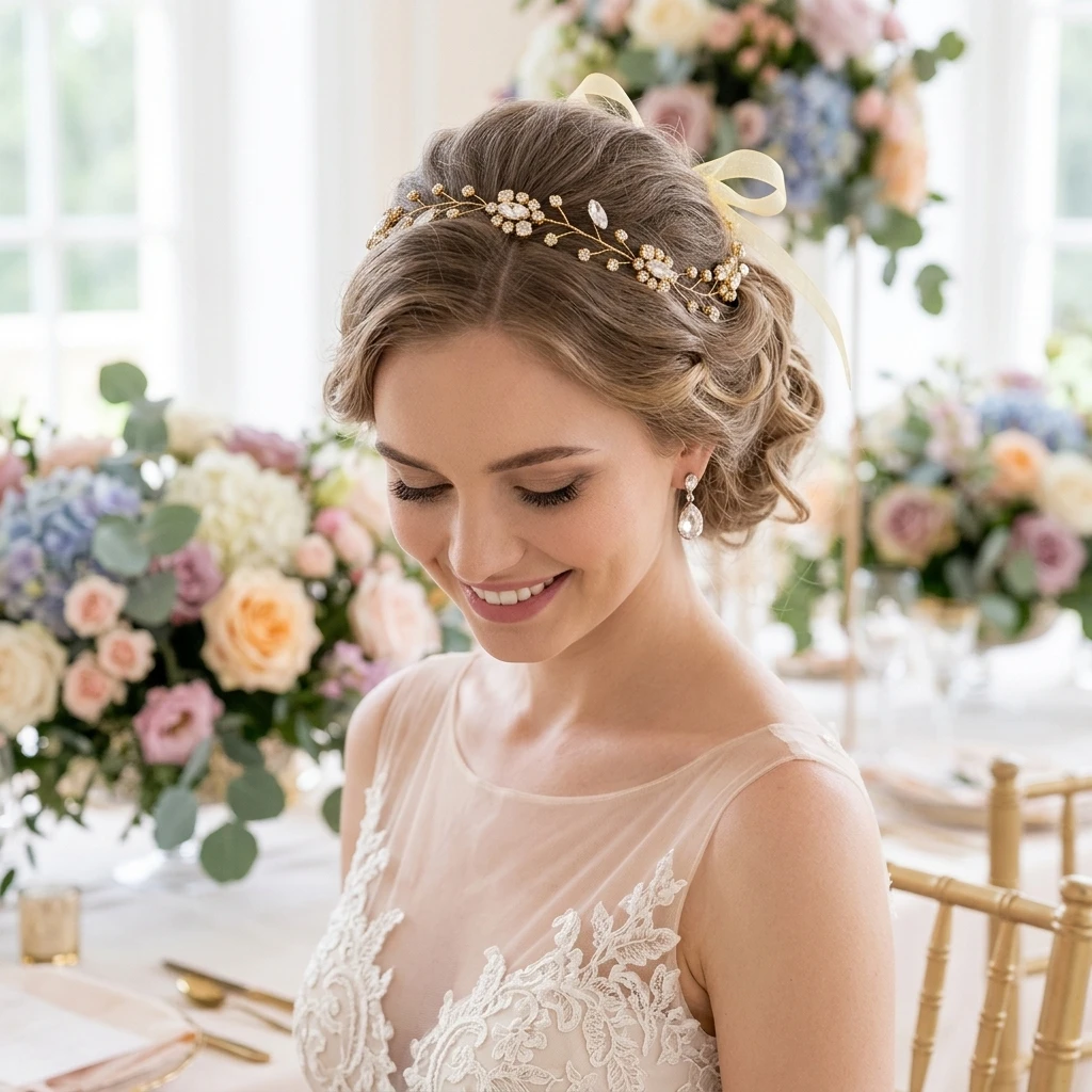 Bridal Headpiece With Alloy Base And Crystal Rhinestones For Wedding Dress
Bridal Headpiece With Alloy Base And Crystal Rhinestones For Wedding Dress