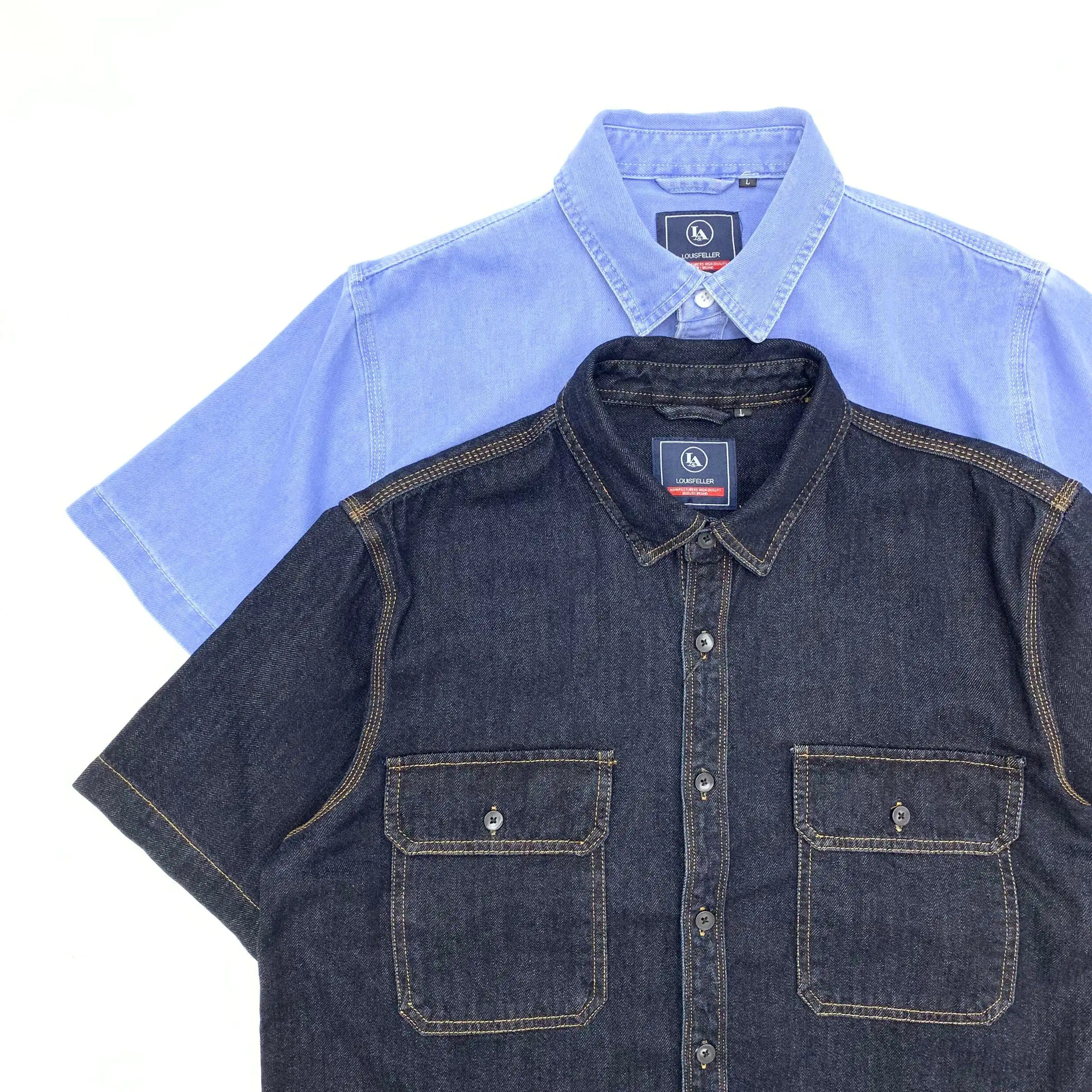 Summer New American Retro Short Sleeve Lapel Denim Shirt Men's Fashion Washed 100% Cotton Loose Double Pocket Casual Blouses
Summer New American Retro Short Sleeve Lapel Denim Shirt Men's Fashion Washed 100% Cotton Loose Double Pocket Casual Blouses