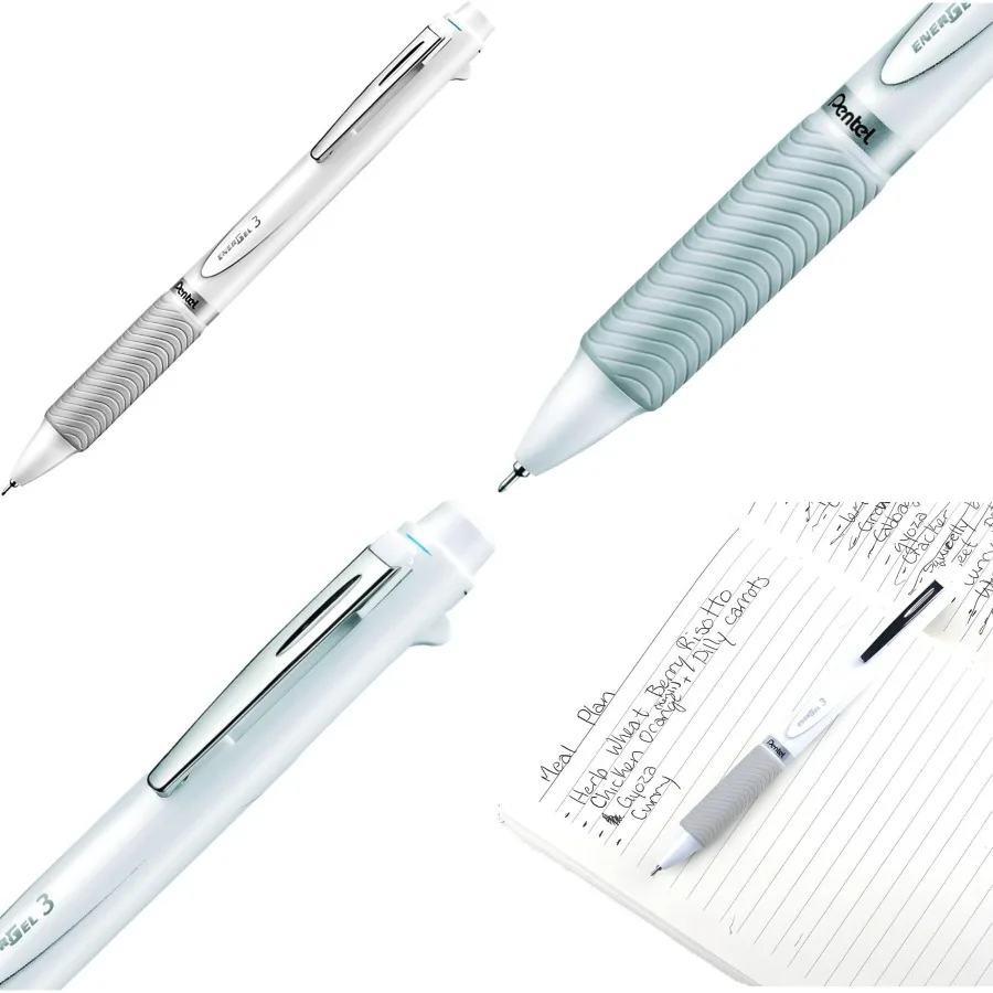 Pentel EnerGel 3 Multi-Function 3-Ink Gel Pen with Fine 0.5mm Line for Precise Writing and Drawing White Barrel Design Ideal fo
Pentel EnerGel 3 Multi-Function 3-Ink Gel Pen with Fine 0.5mm Line for Precise Writing and Drawing White Barrel Design Ideal fo