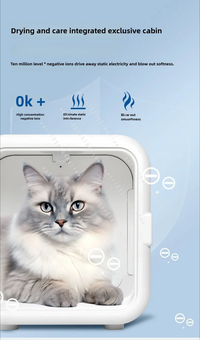 Fully Automatic Smart Pet Drying Box Large Capacity Pet Smart Dryer Household Pet Hair Dryer Box Sterilization and Disinfection
Fully Automatic Smart Pet Drying Box Large Capacity Pet Smart Dryer Household Pet Hair Dryer Box Sterilization and Disinfection