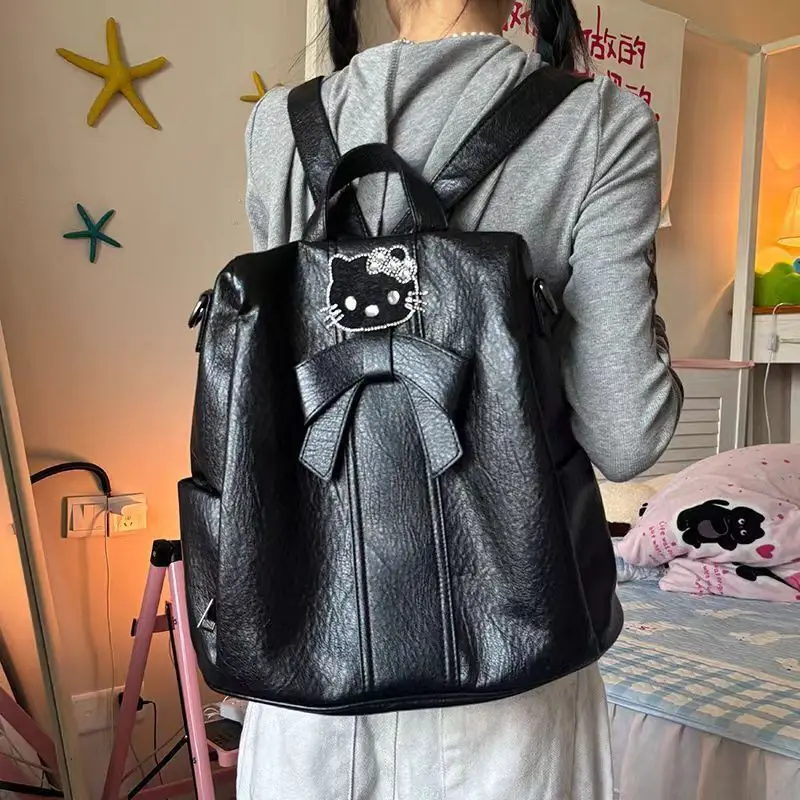 Sanrio Hello Kitty Diamond Studded Gothic Backpack Subculture Y2k Spicy Girl Commuting Shoulders Bag Casual Niche Cool Backpack
Sanrio Hello Kitty Diamond Studded Gothic Backpack Subculture Y2k Spicy Girl Commuting Shoulders Bag Casual Niche Cool Backpack