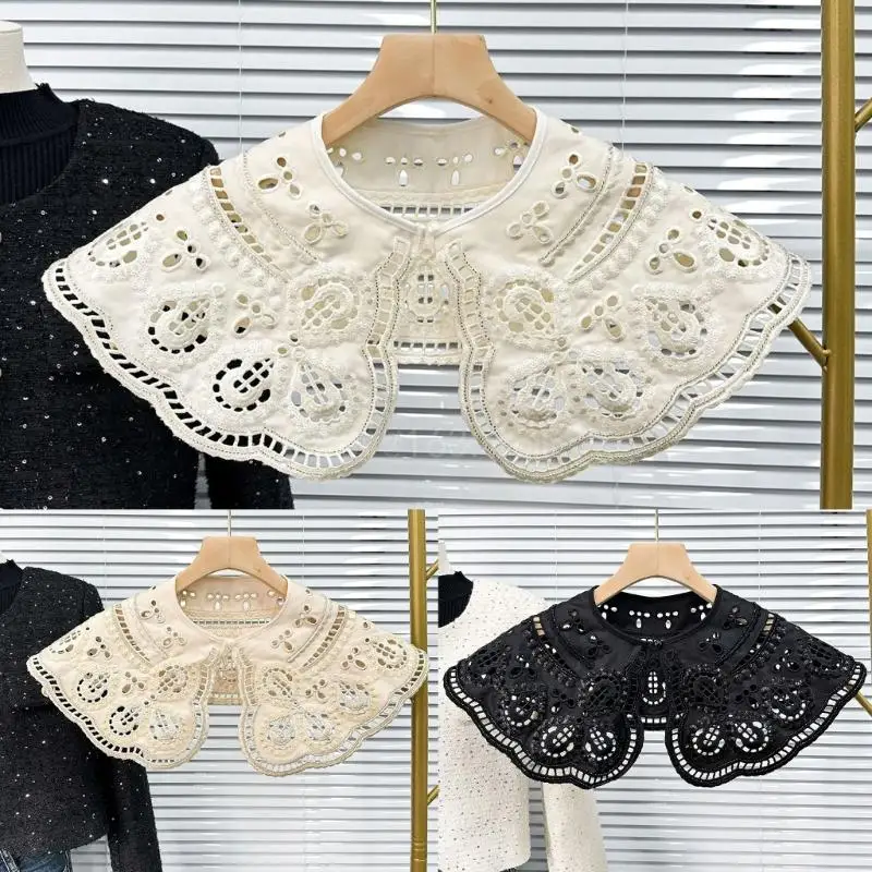 Lace Floral Collar Elegant Sweet Girls Blouse Collar Detachable for Lady Delicate Embroidery Collar Floral Pattern
Lace Floral Collar Elegant Sweet Girls Blouse Collar Detachable for Lady Delicate Embroidery Collar Floral Pattern