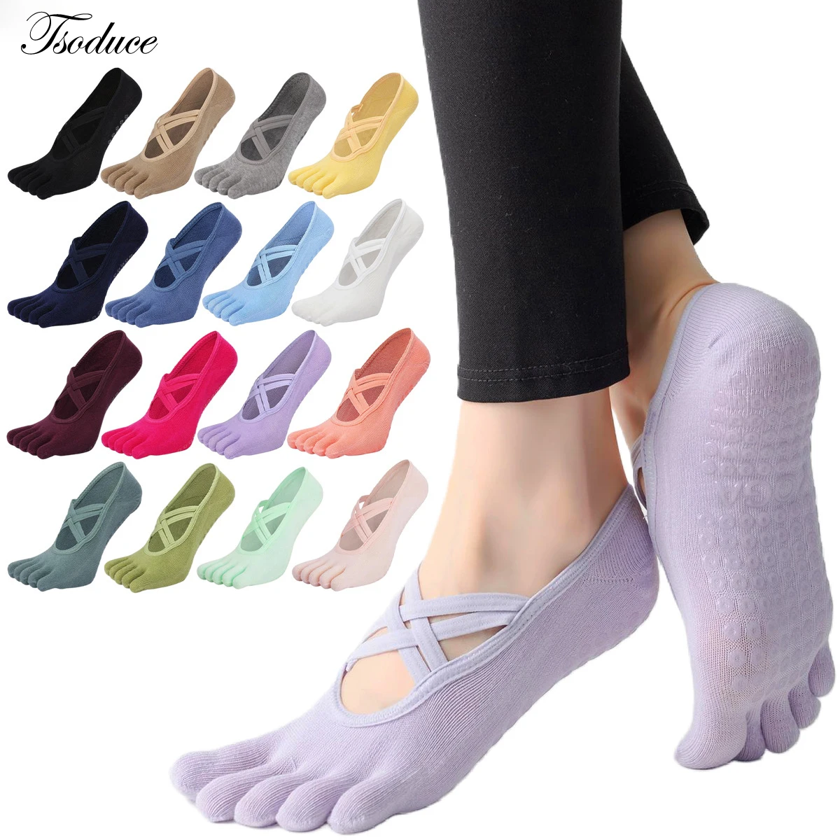Women Cross Straps Pilates Socks Silicone Anti-slip Moisture Wicking Breathable Cotton Yoga Ballet Dance Finess Socks for Gym
Women Cross Straps Pilates Socks Silicone Anti-slip Moisture Wicking Breathable Cotton Yoga Ballet Dance Finess Socks for Gym